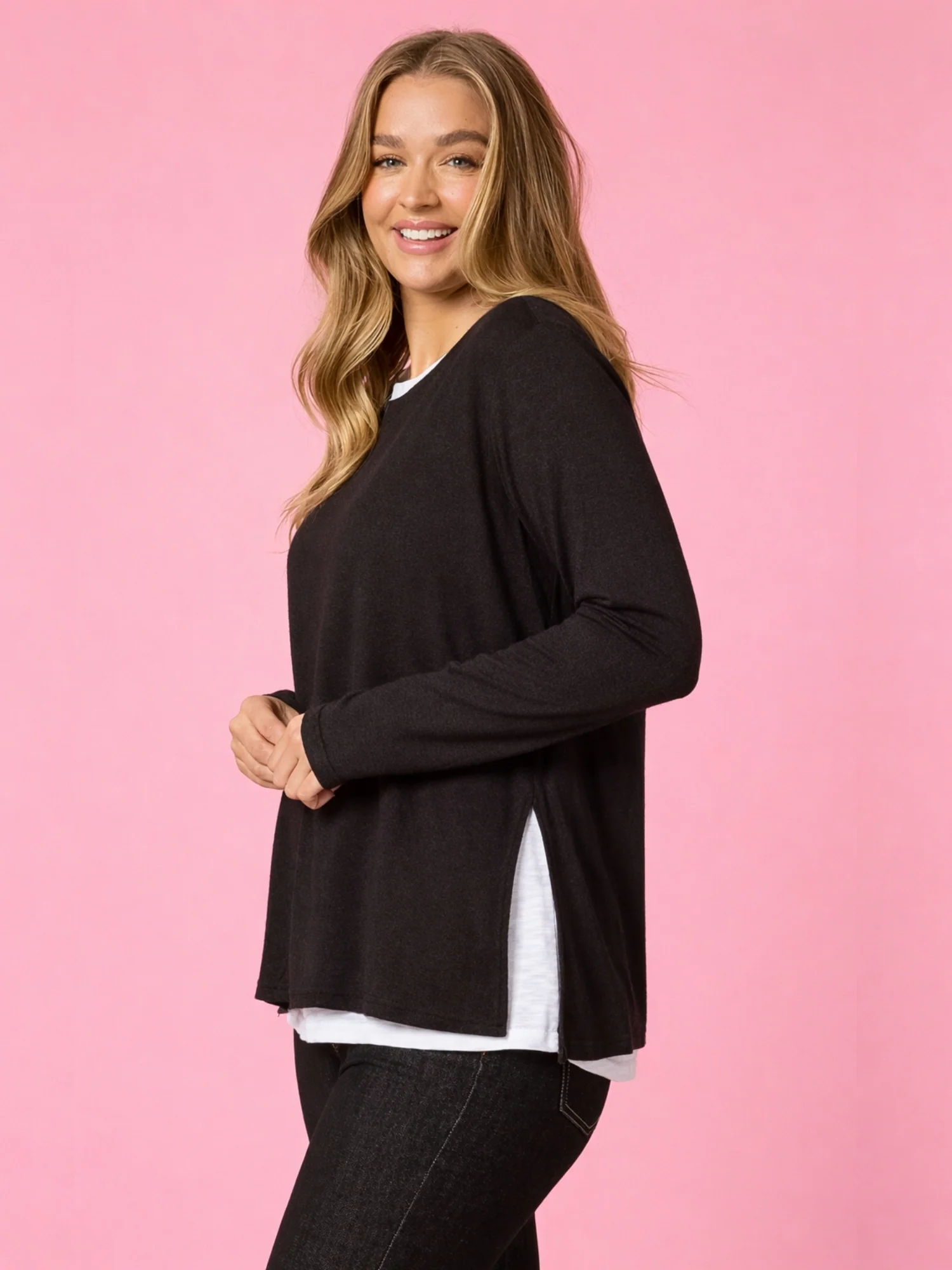 Alicia 2 in 1 Top - Black - Image 3