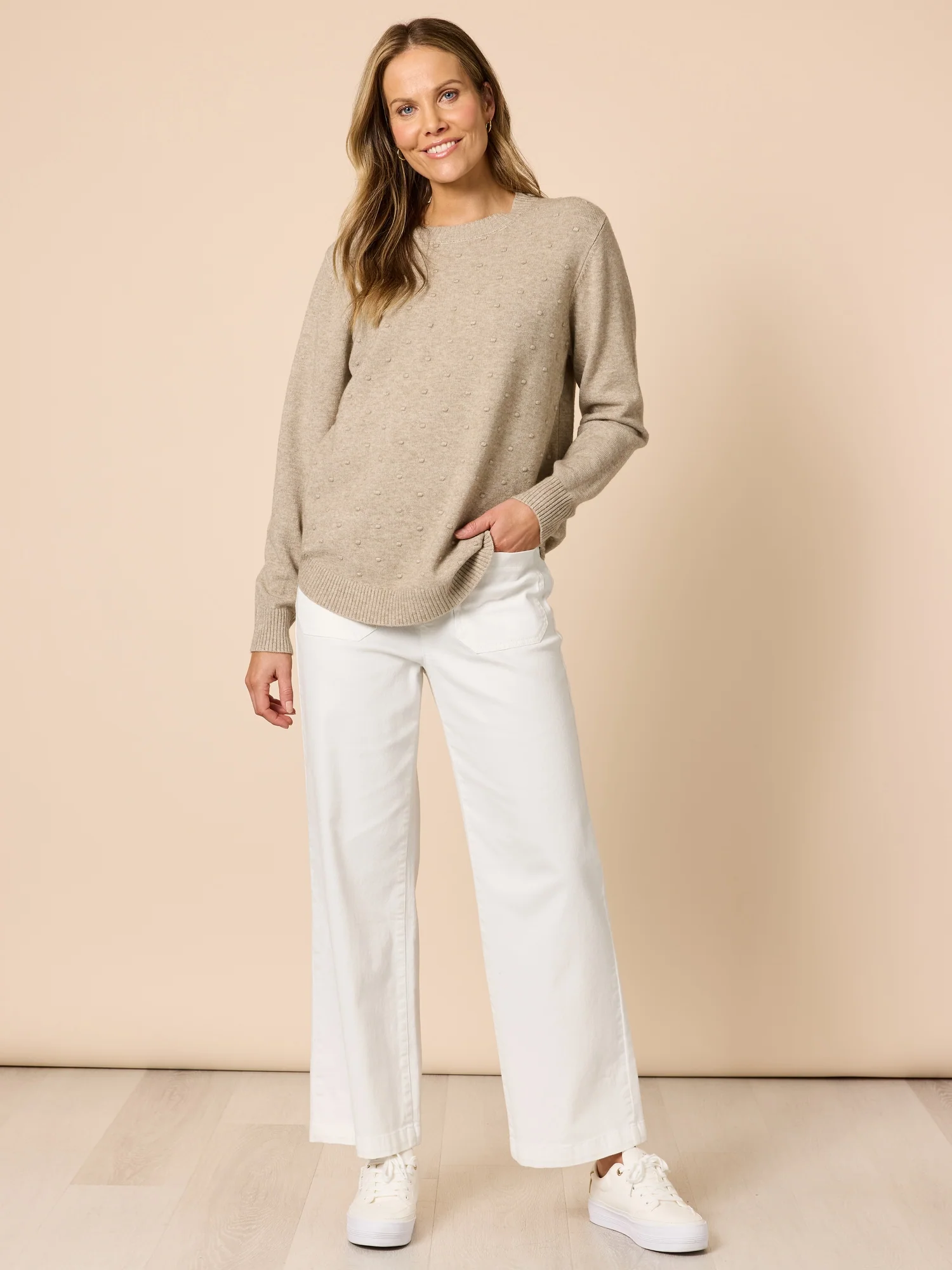 Alpine Spot Knit - Latte - Image 2