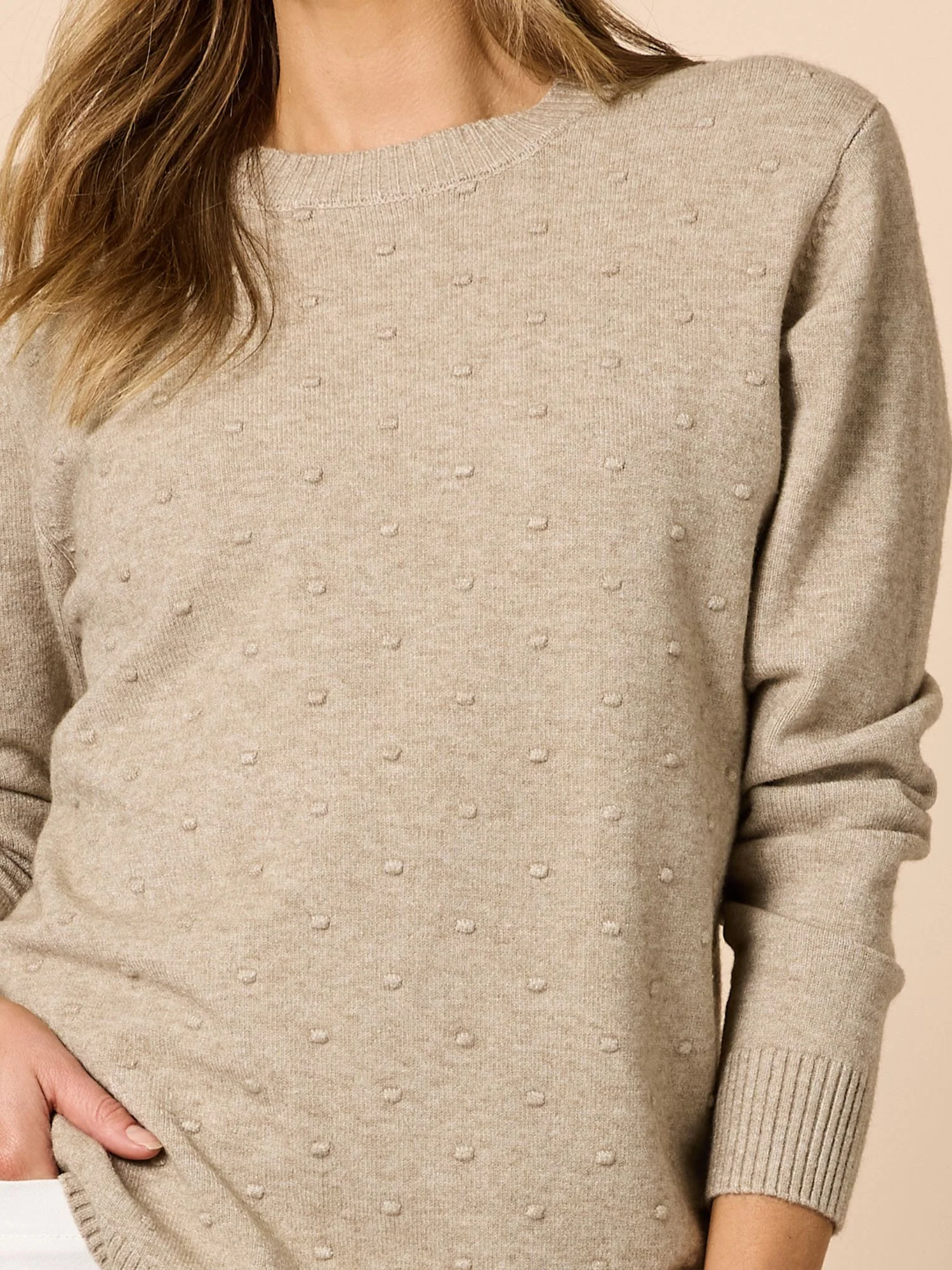 Alpine Spot Knit - Latte - Image 3