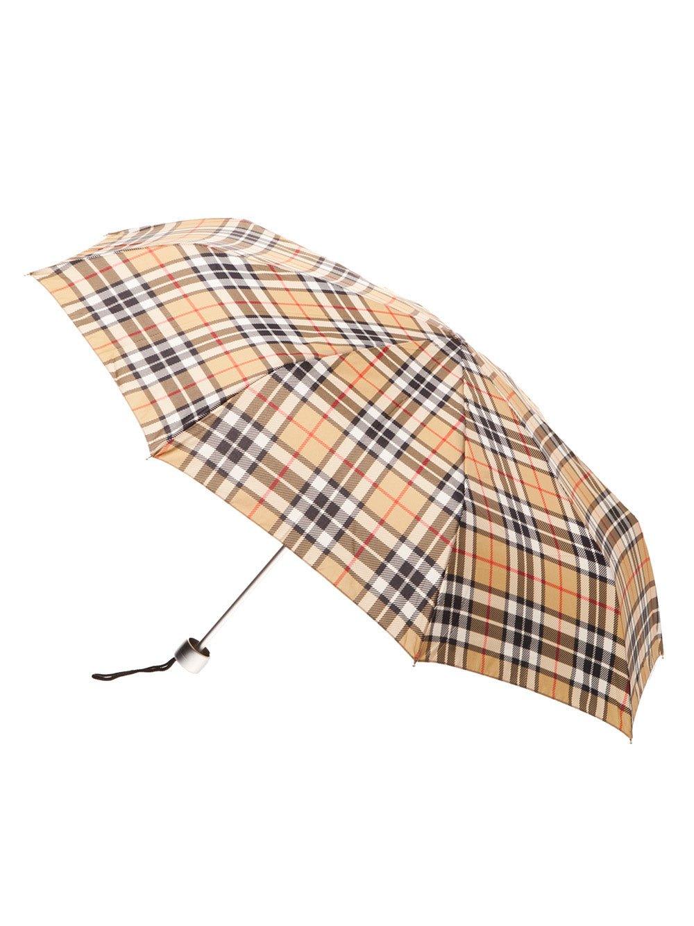 Check Umbrella - Camel