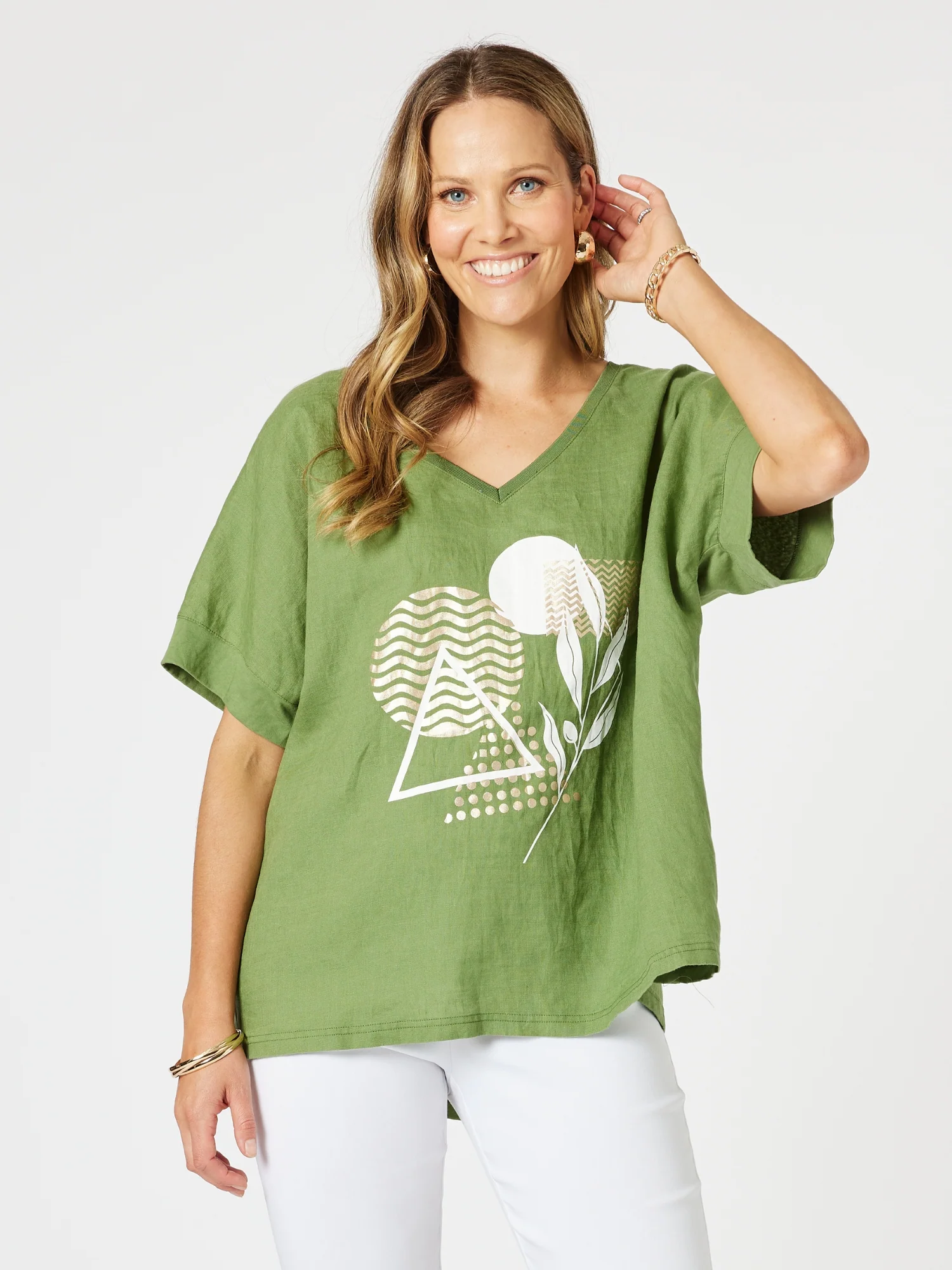 Amazon Forest Print Top - Green - Image 2