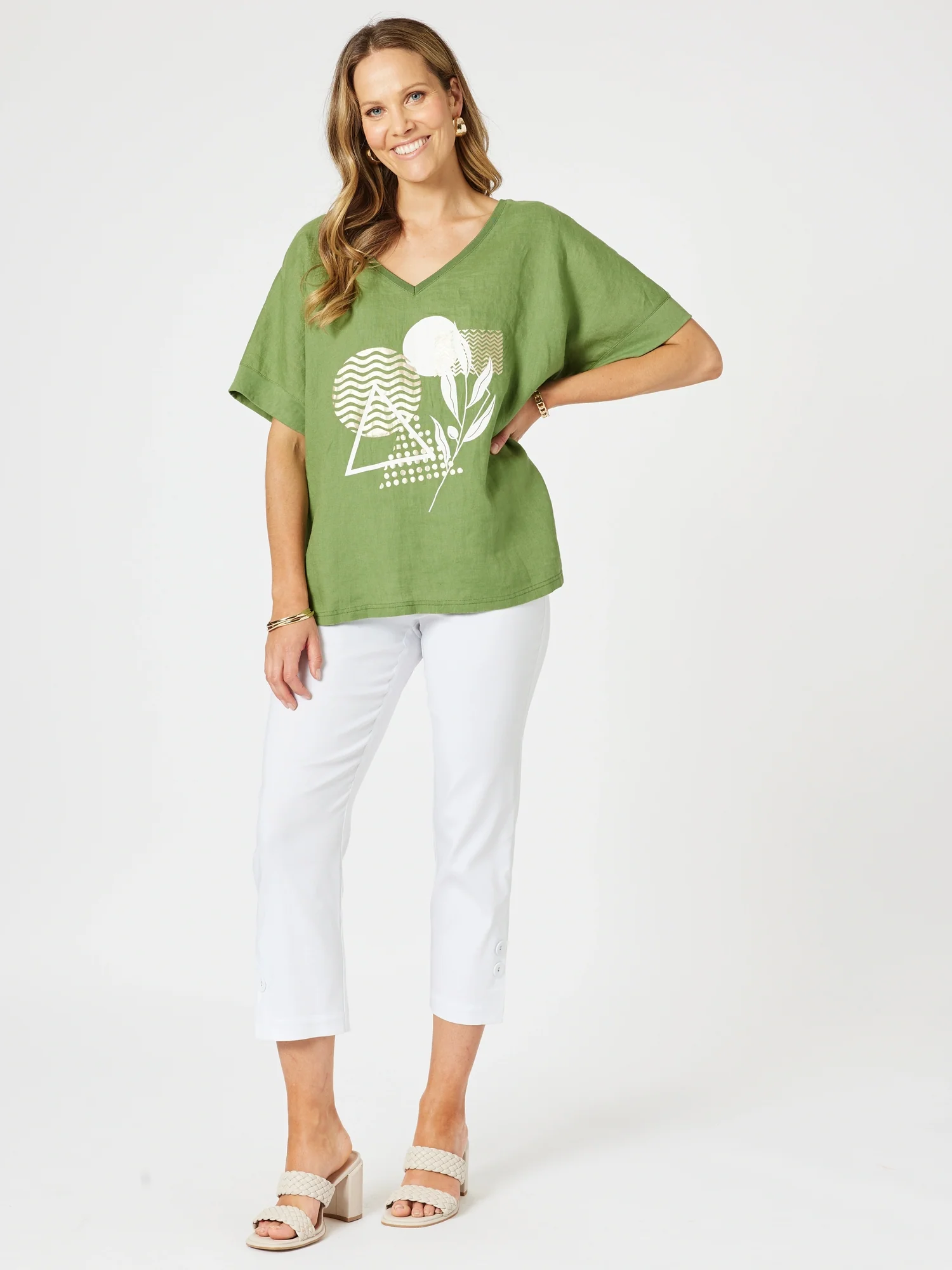 Amazon Forest Print Top - Green - Image 4
