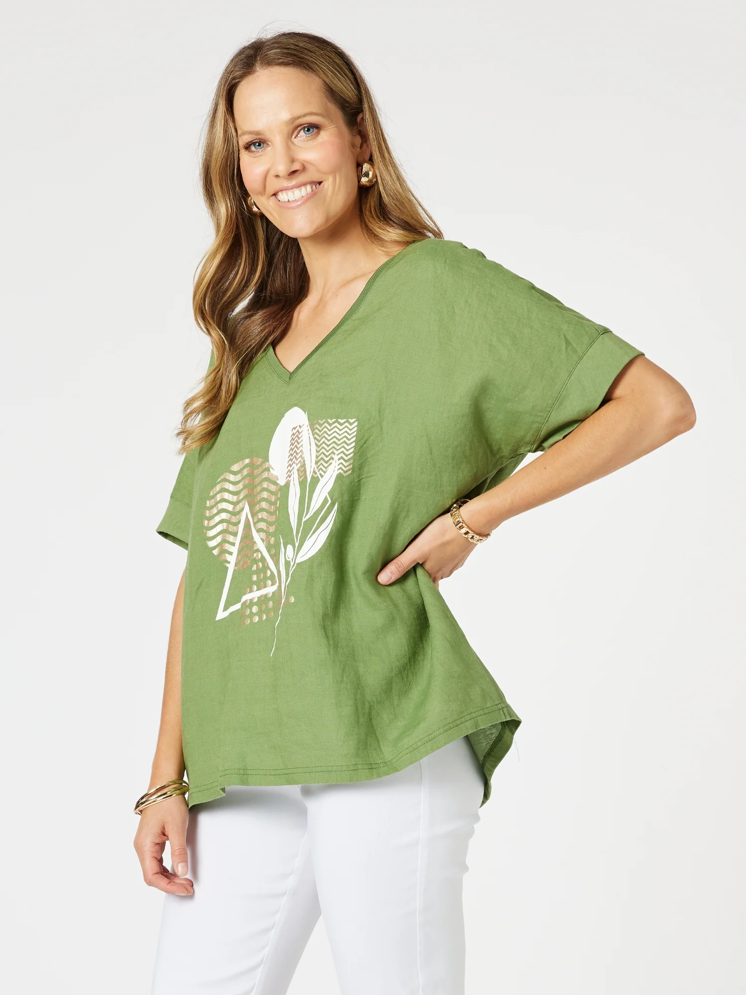 Amazon Forest Print Top - Green - Image 6