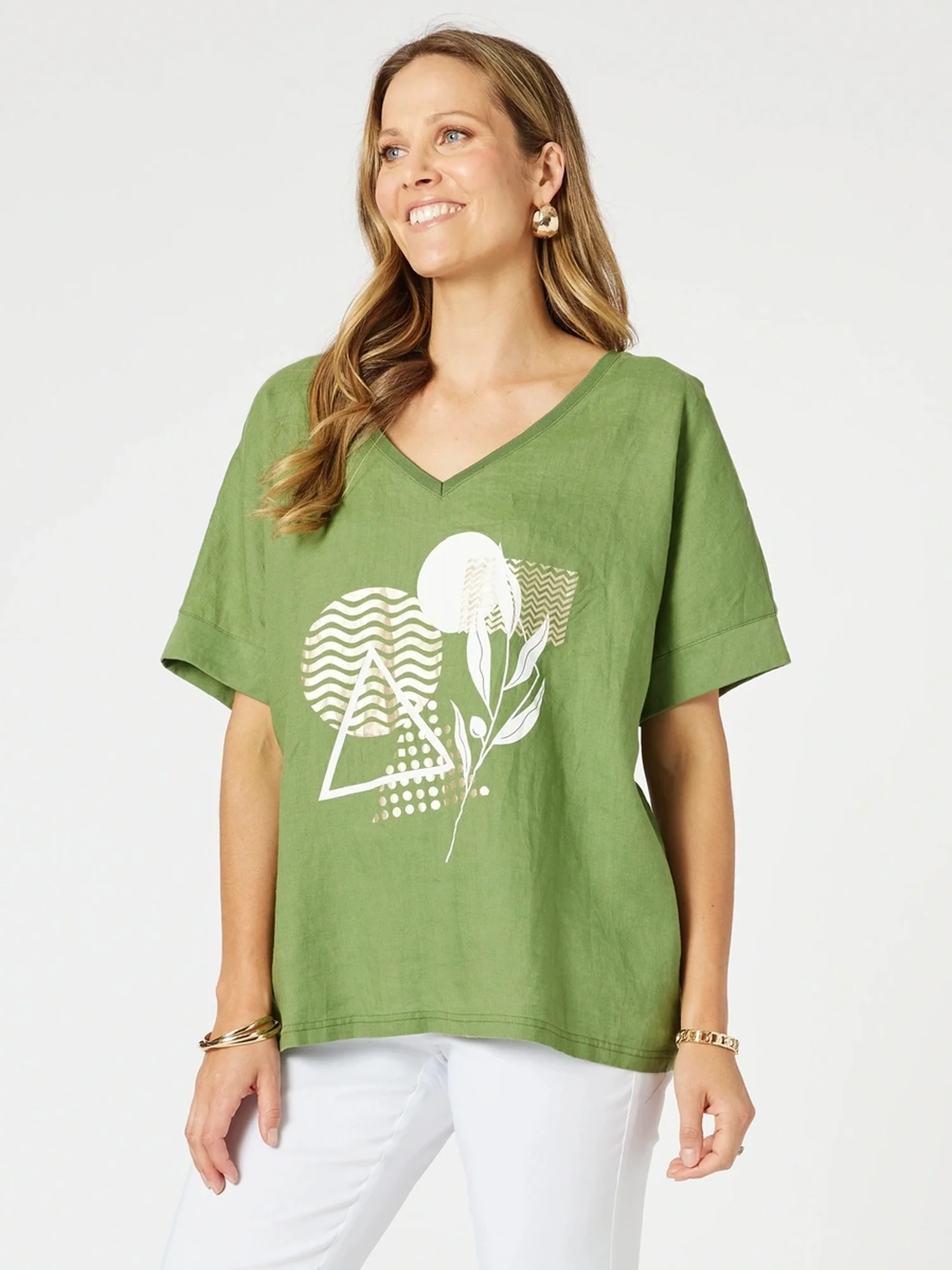 Amazon Forest Print Top - Green - Image 8