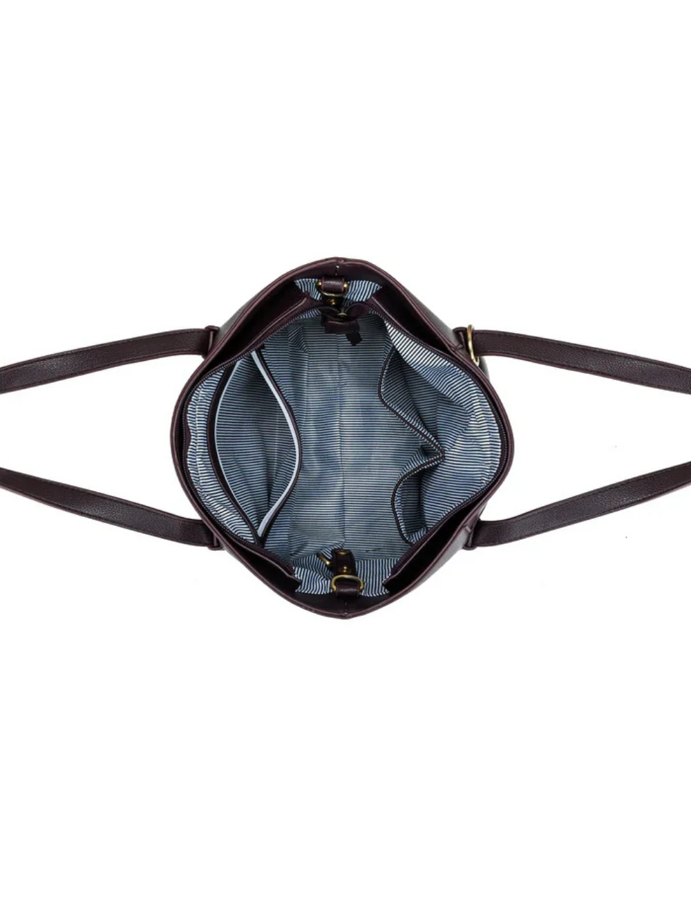 Antoinette Aubergine 3 Piece Handbag Set - Aubergine - Image 5
