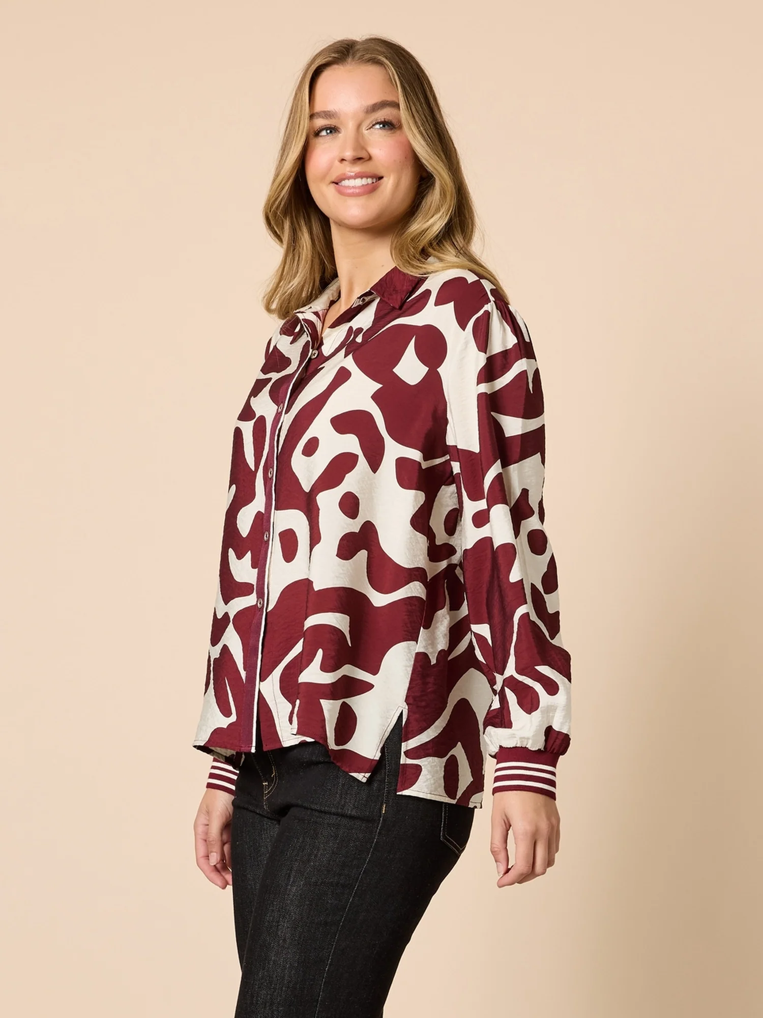 Aspen Print Shirt - Shiraz - Image 4