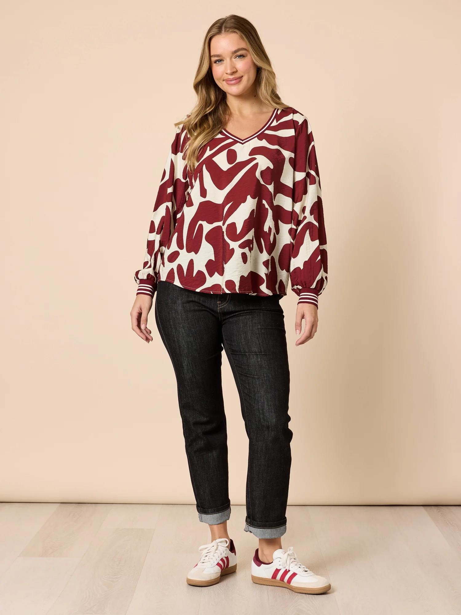 Aspen Print Top - Shiraz - Image 2