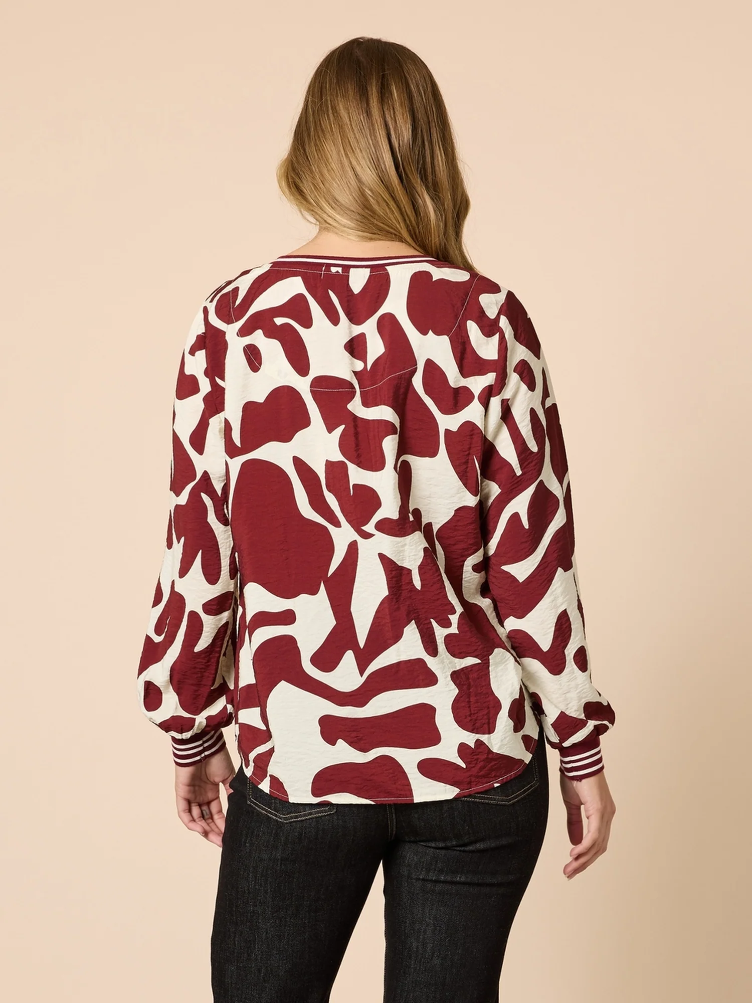 Aspen Print Top - Shiraz - Image 4