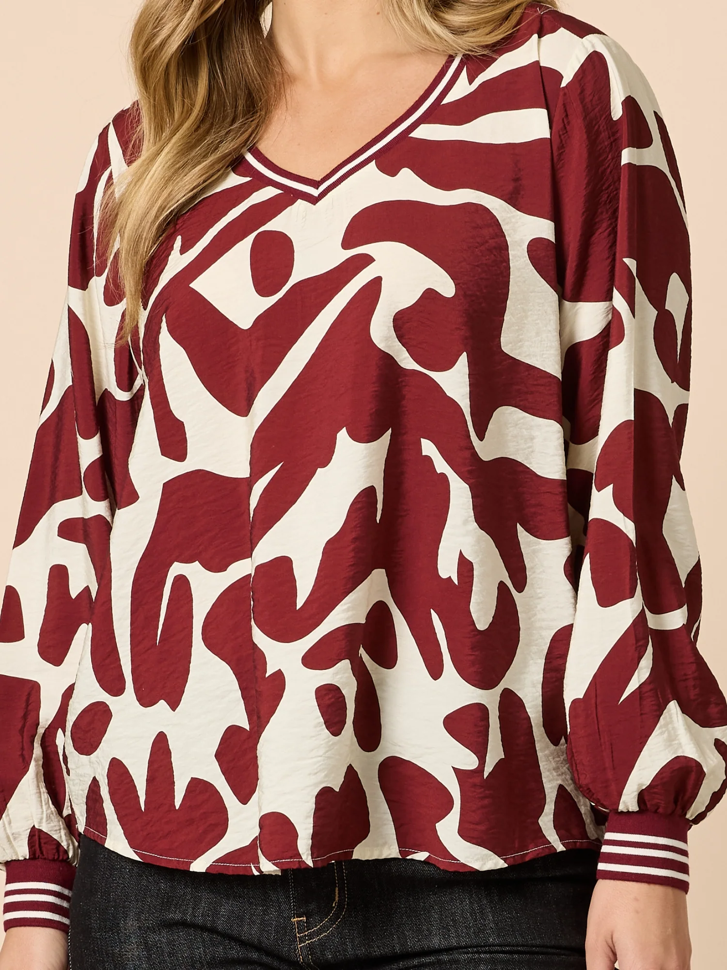 Aspen Print Top - Shiraz - Image 5