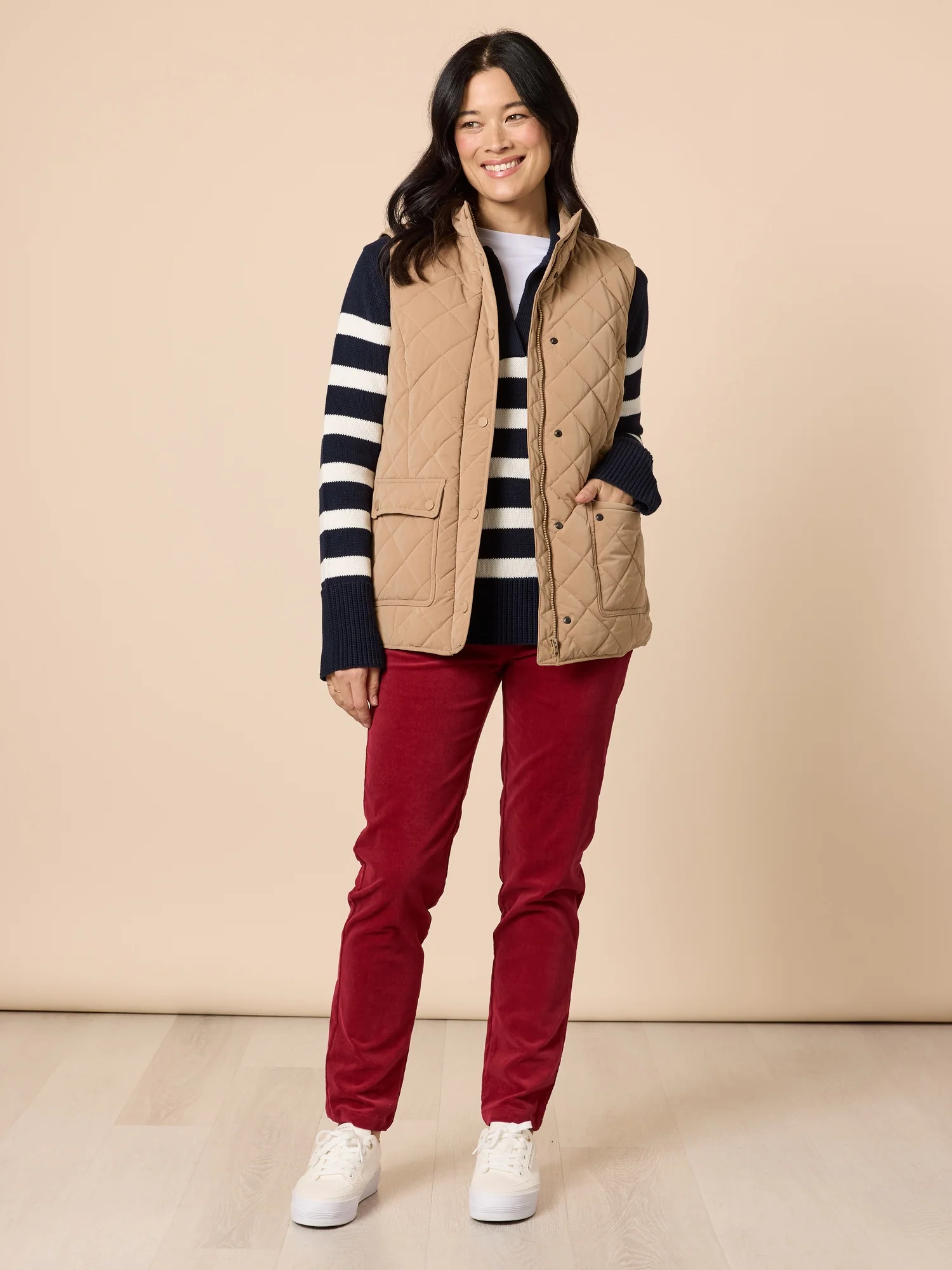 Avenue Slim Leg Cord Pant - Shiraz - Image 2