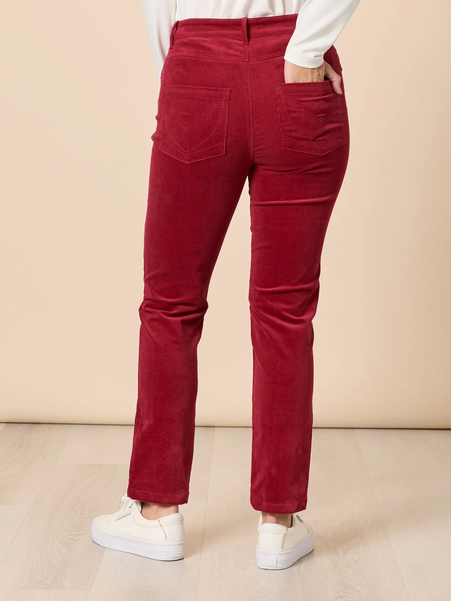 Avenue Slim Leg Cord Pant - Shiraz - Image 5