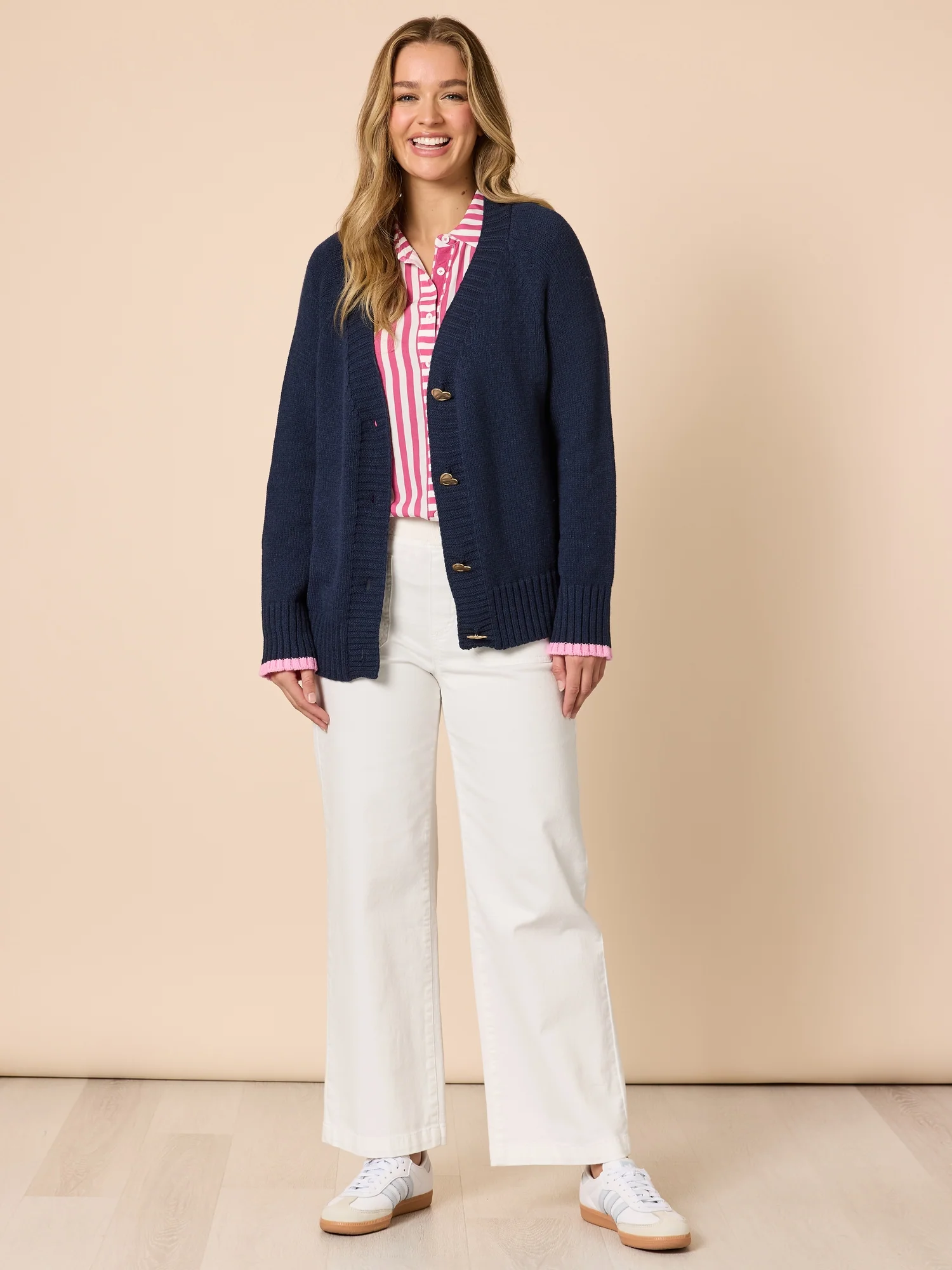 Back to Love Heart Cardigan - Navy - Image 7