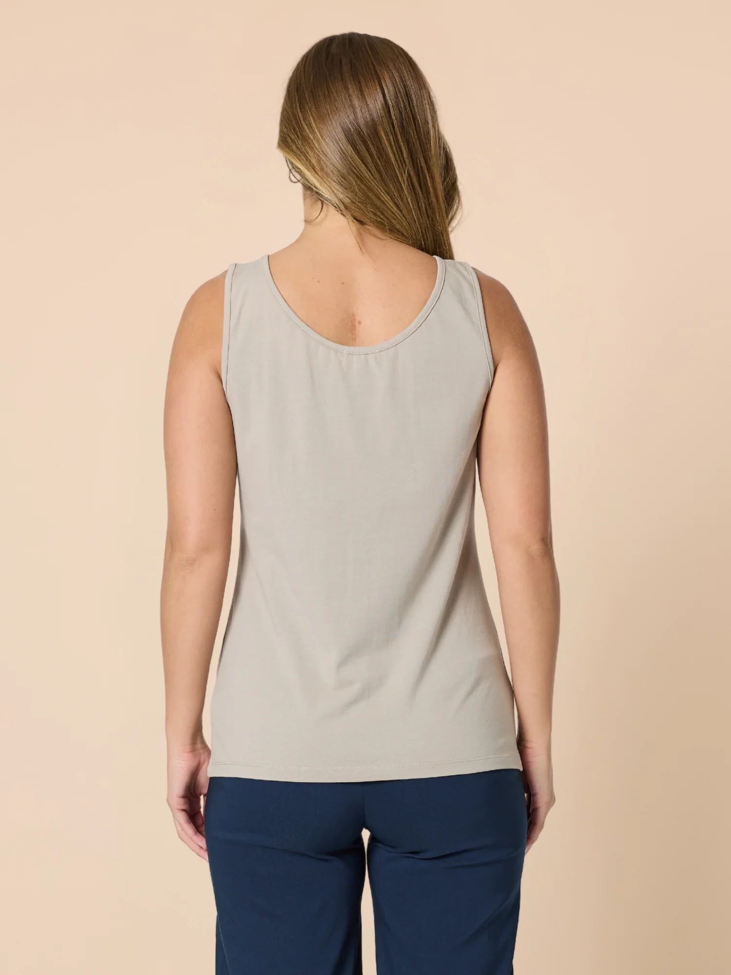 Basic Cotton Camisole - Natural - Image 4