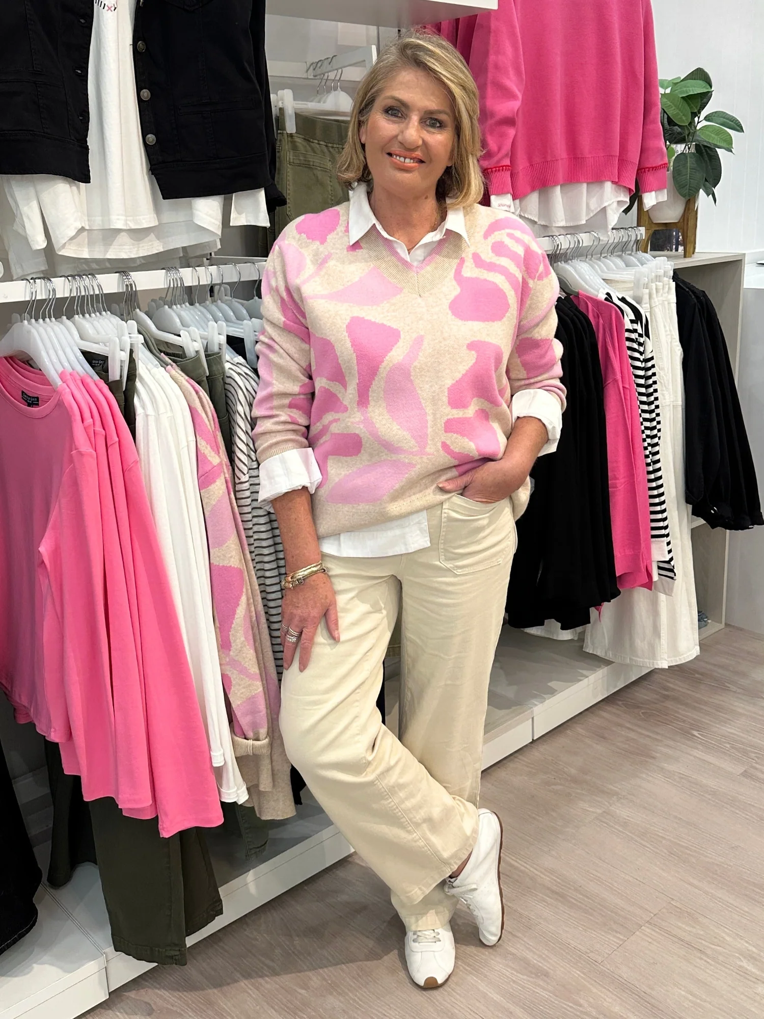 Blushing Print Knit - Pink/Multi - Image 2