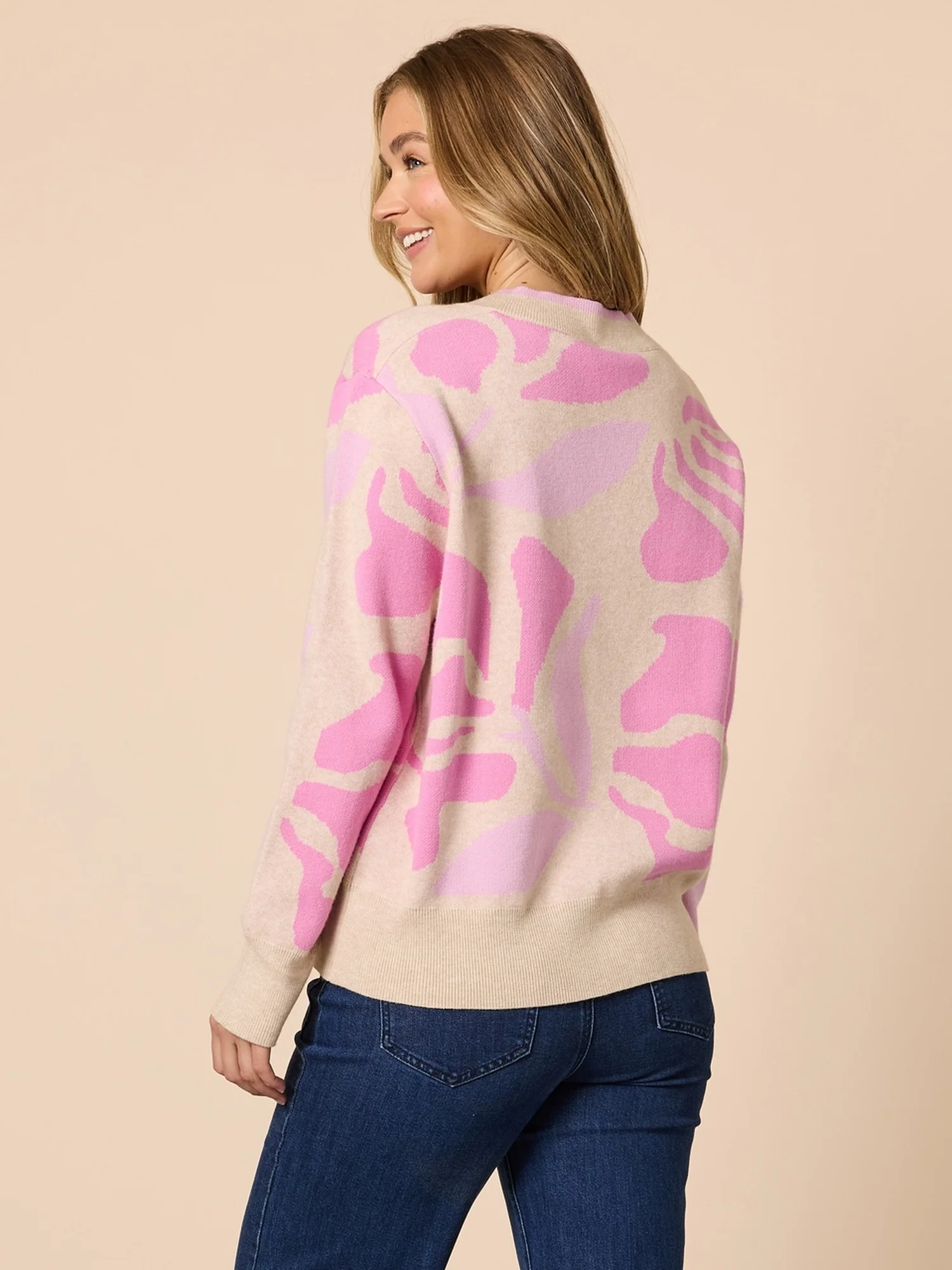 Blushing Print Knit - Pink/Multi - Image 6
