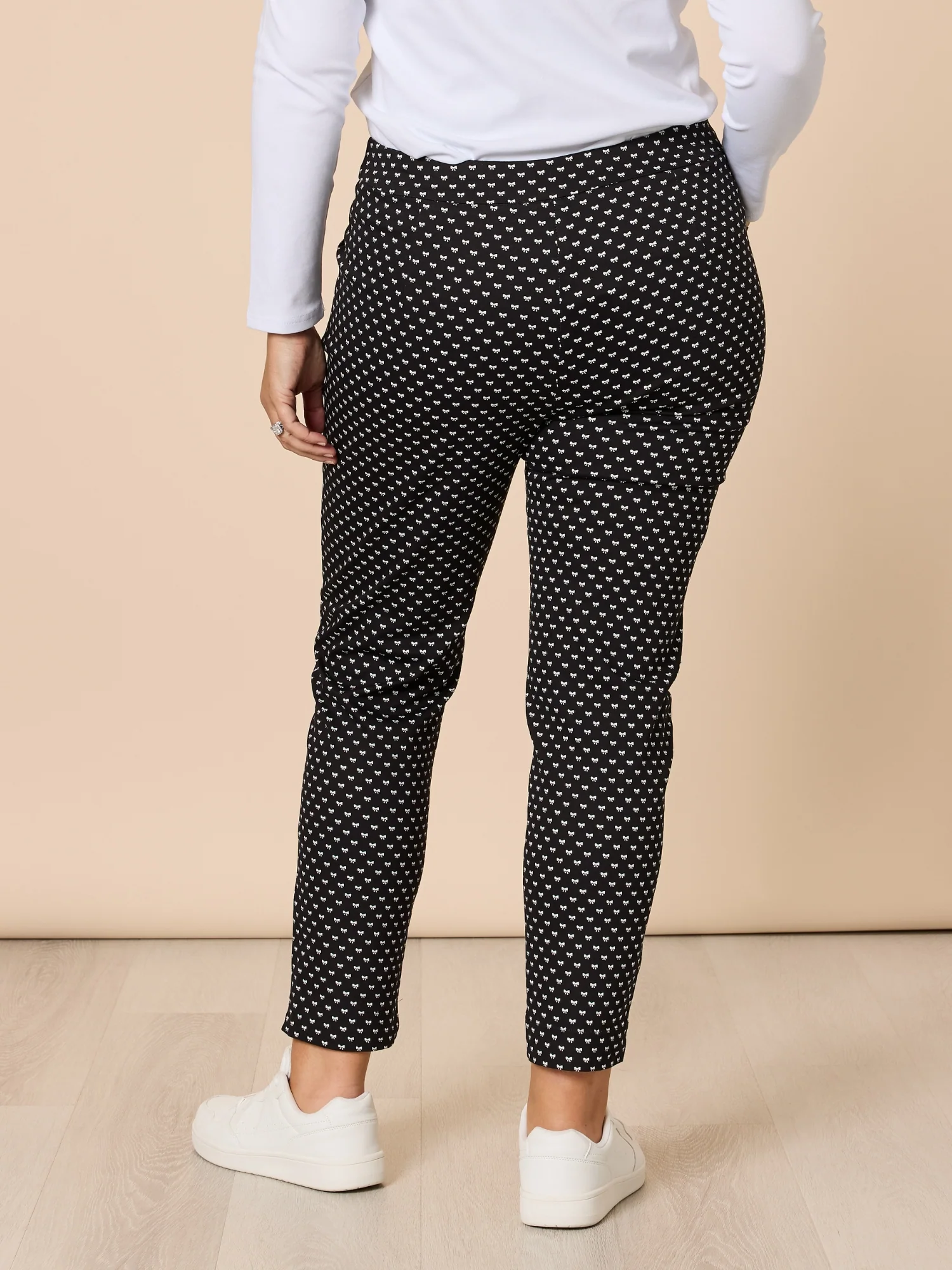 Pretty Bow Print Pant - Black/White - Image 7