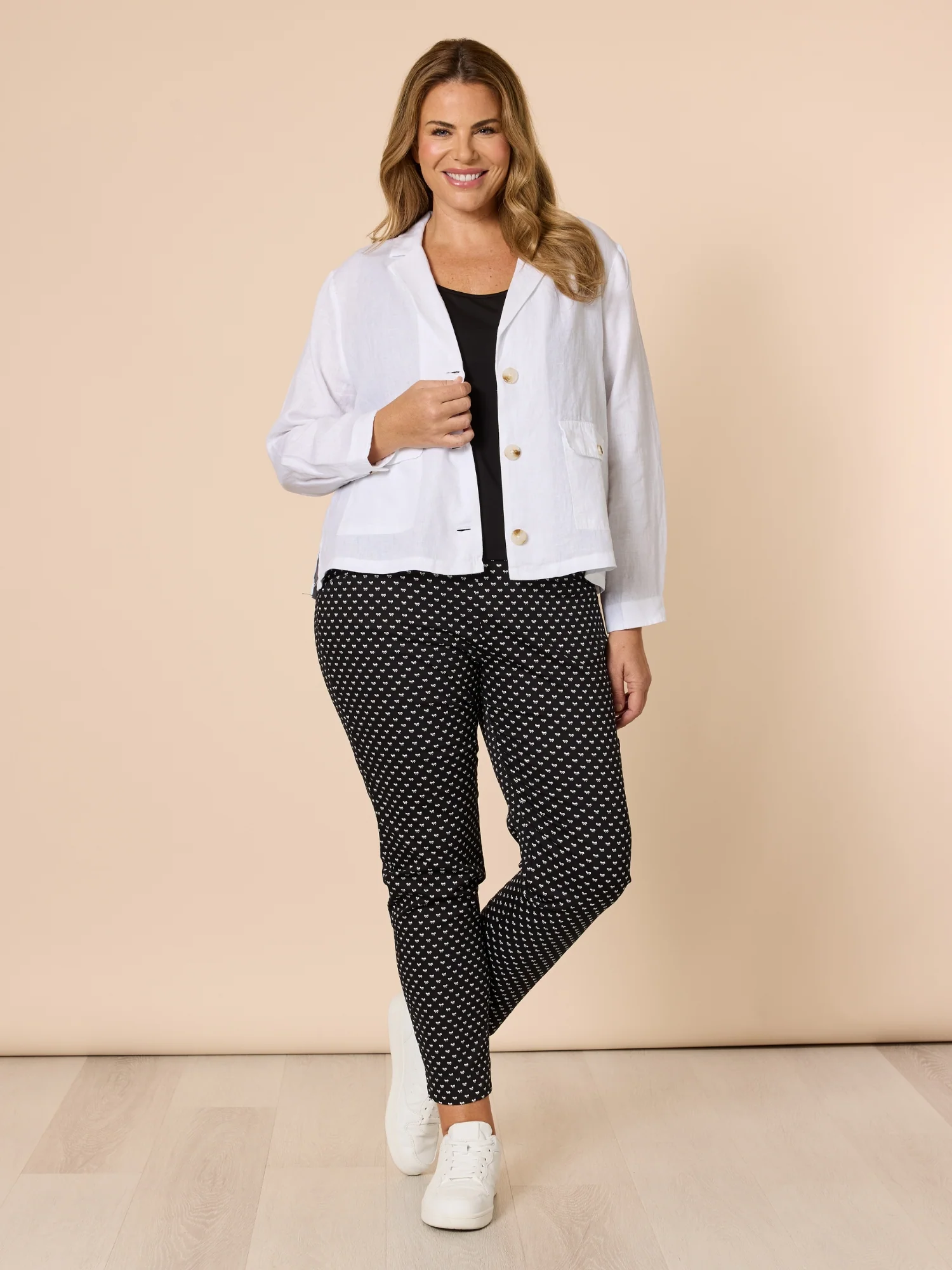 Pretty Bow Print Pant - Black/White - Image 9