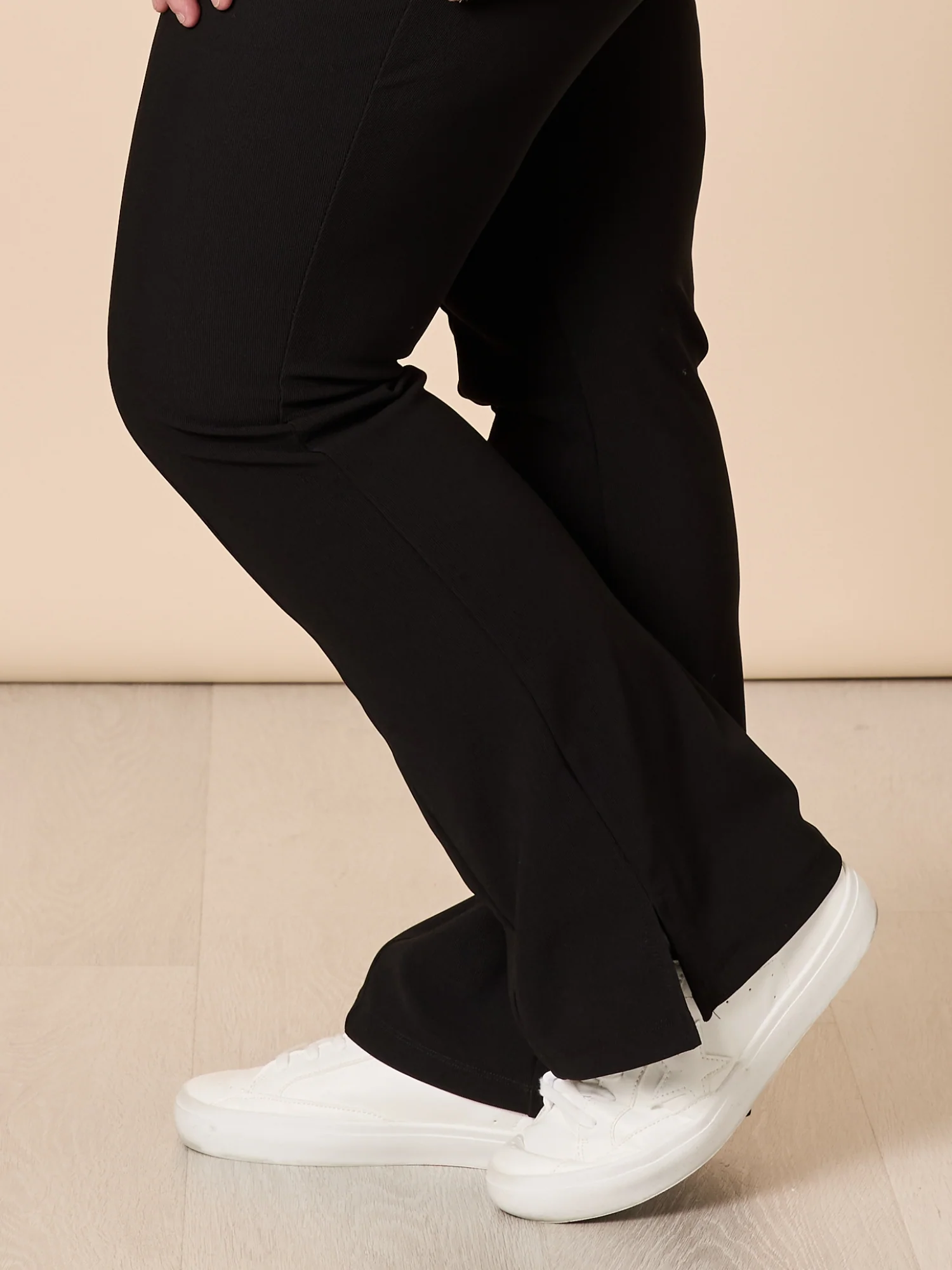Brandie Rib Pant - Black - Image 4