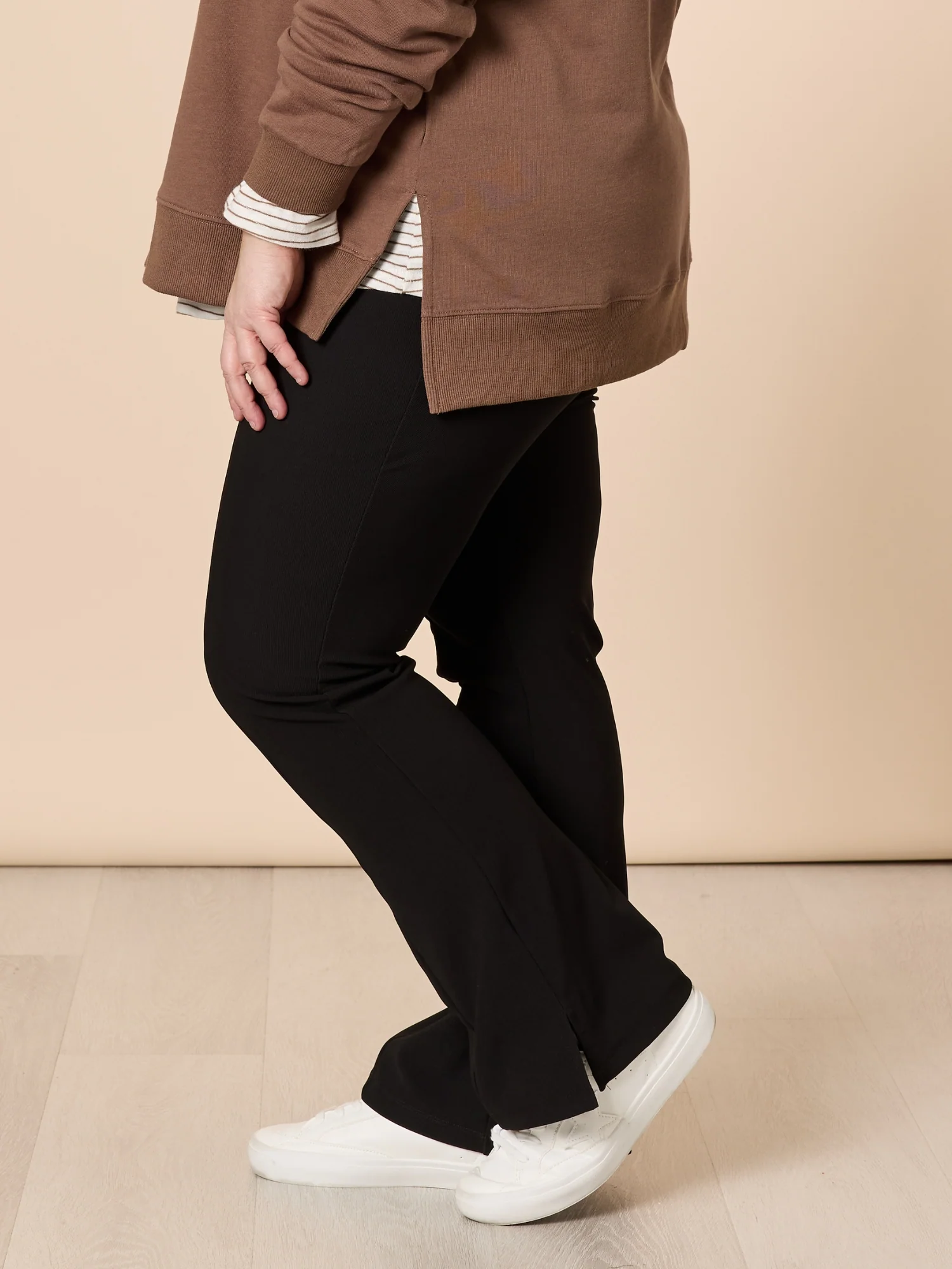 Brandie Rib Pant - Black - Image 5