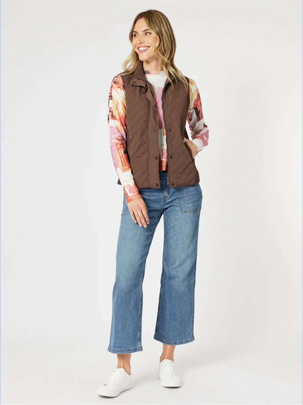 Brighton Puffer Vest - Chocolate - Image 2