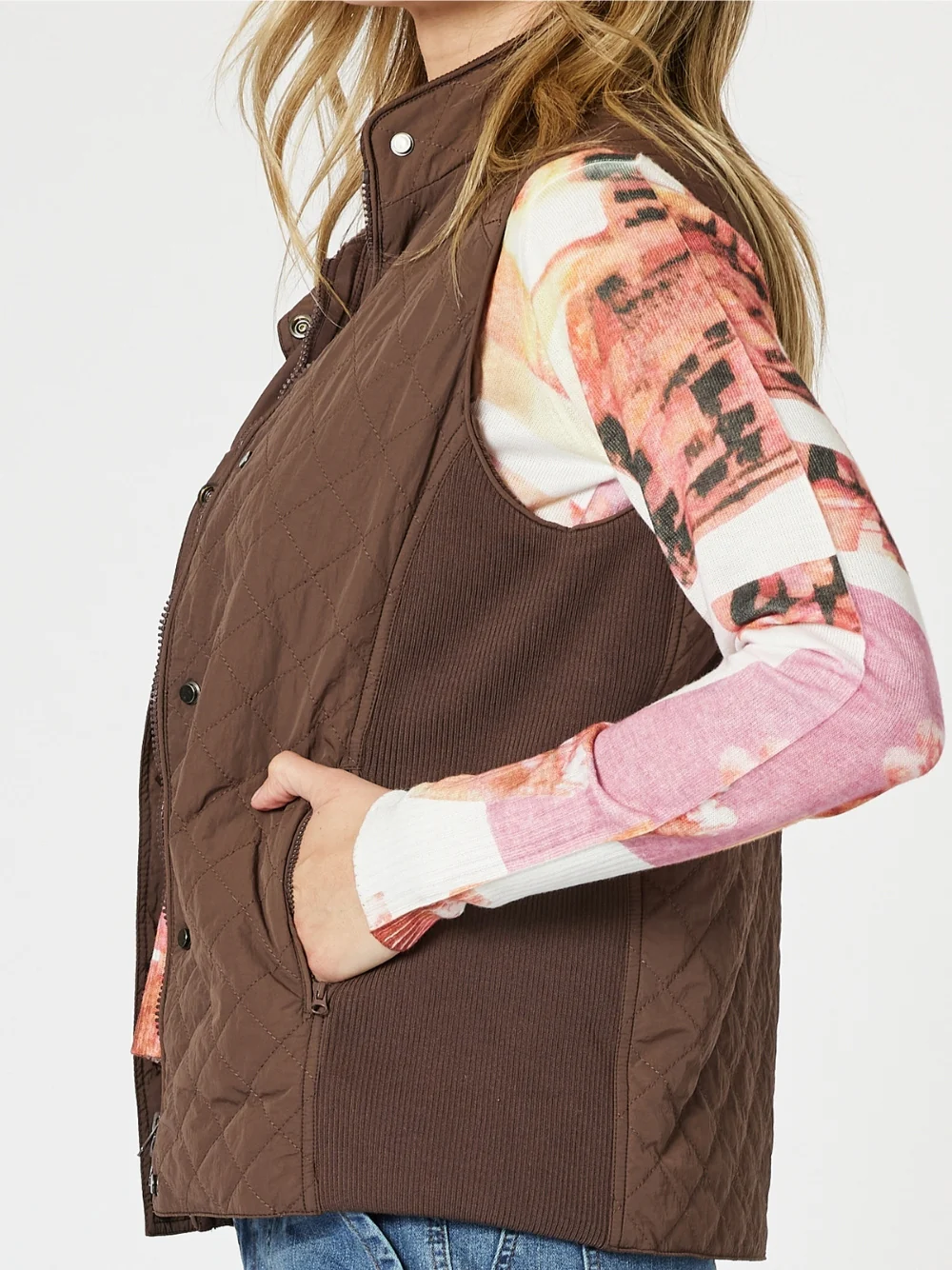 Brighton Puffer Vest - Chocolate - Image 4