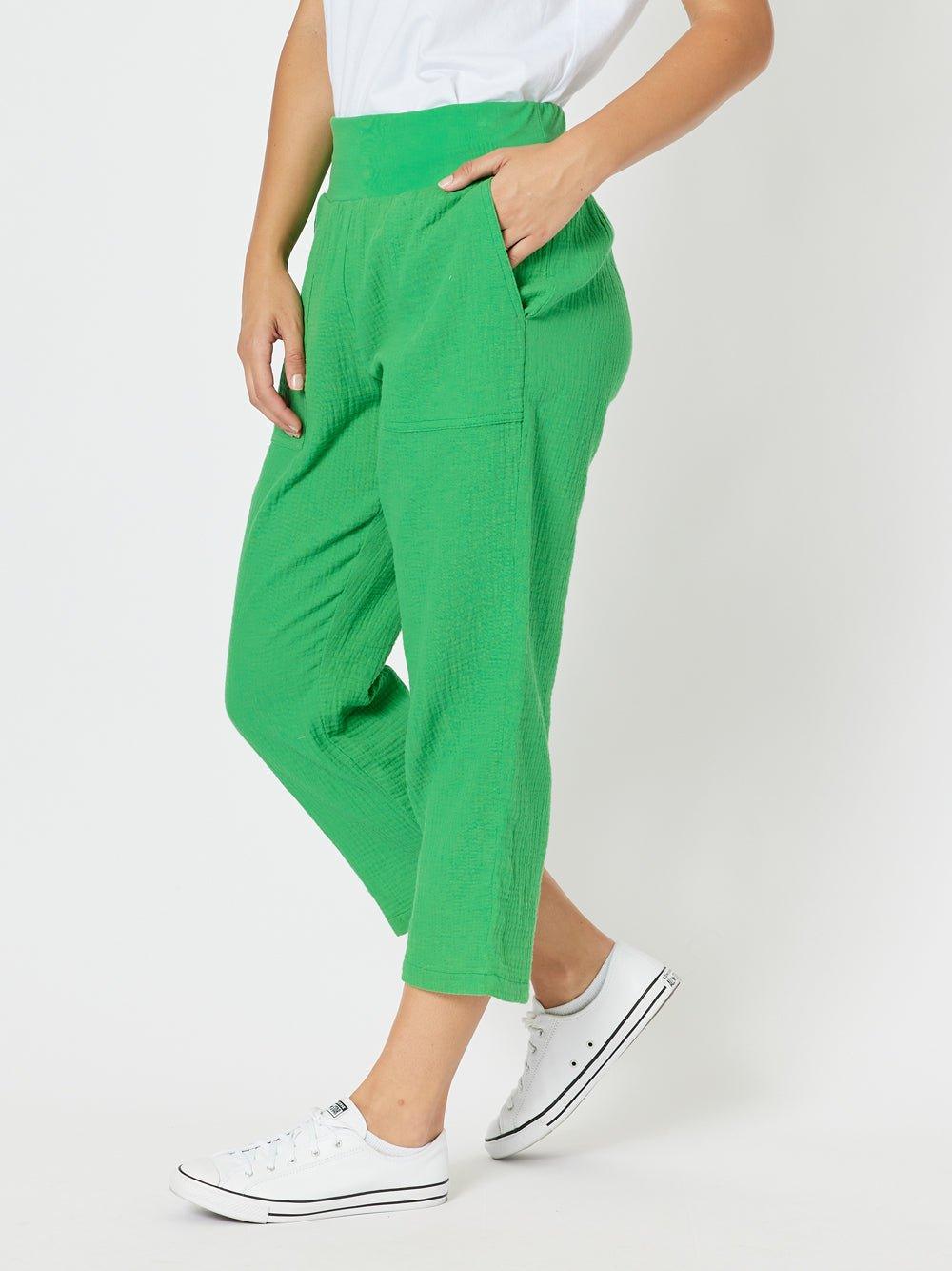 Byron Cotton 7/8 Pant - Emerald - Image 4