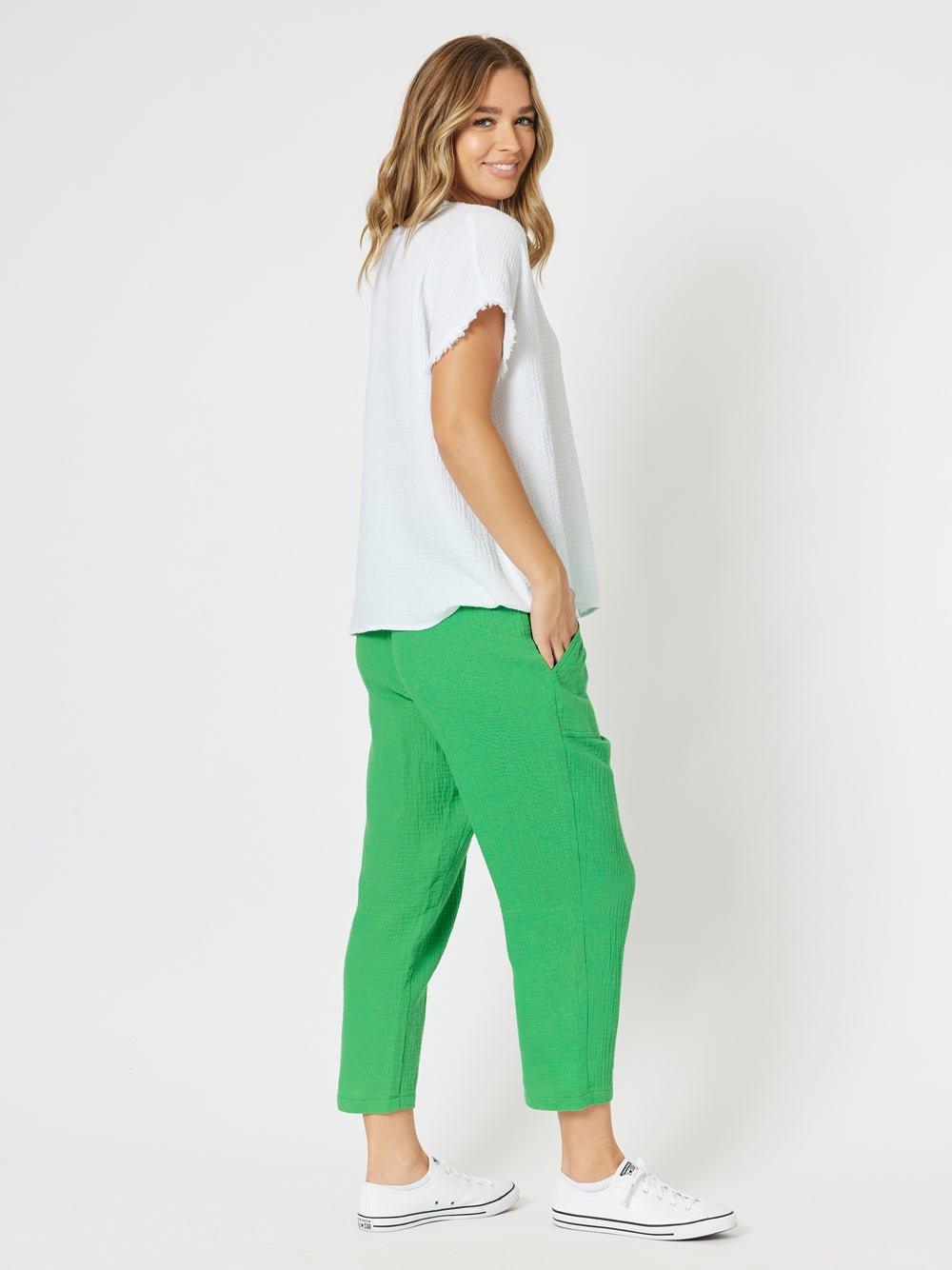 Byron Cotton 7/8 Pant - Emerald - Image 6