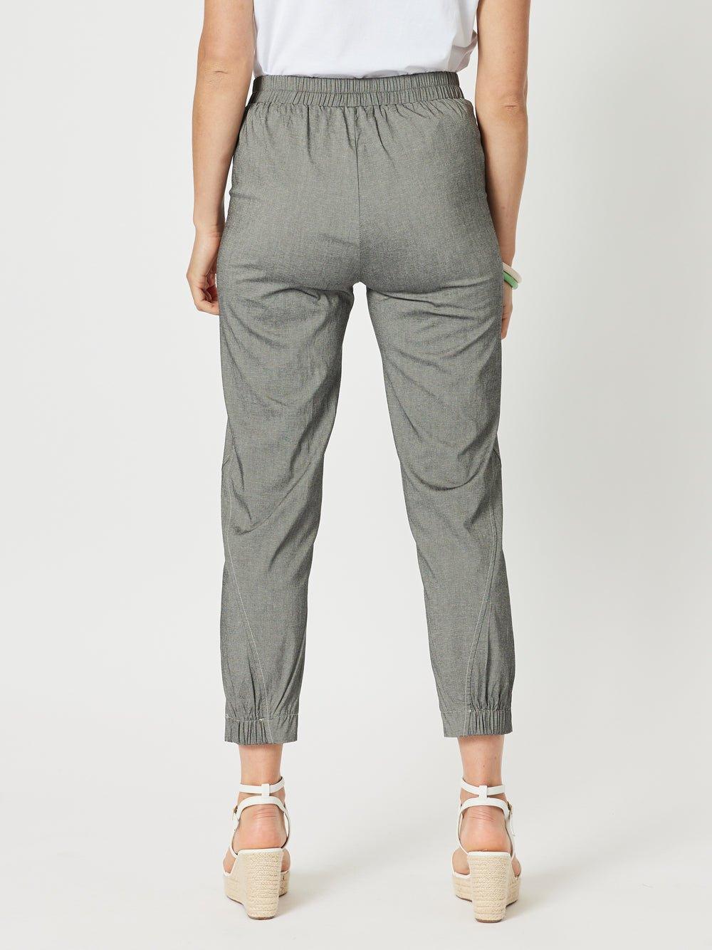 Parachute Stitch Detail Pant - Grey Marle - Image 4