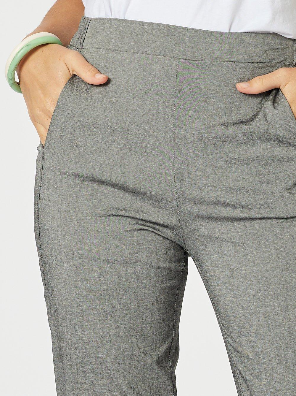 Parachute Stitch Detail Pant - Grey Marle - Image 5
