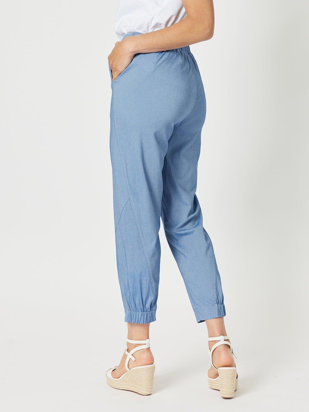 Parachute Stitch Detail Pant - Indigo Marle - Image 4