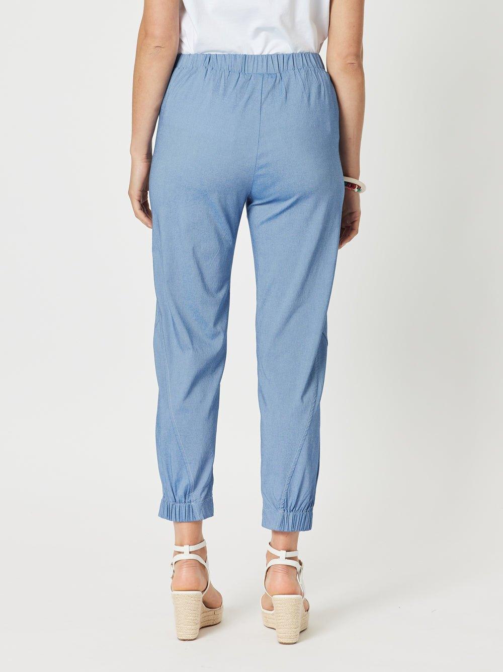 Parachute Stitch Detail Pant - Indigo Marle - Image 5