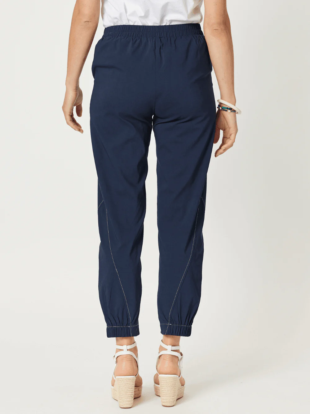 Parachute Stitch Detail Pant - Navy - Image 4