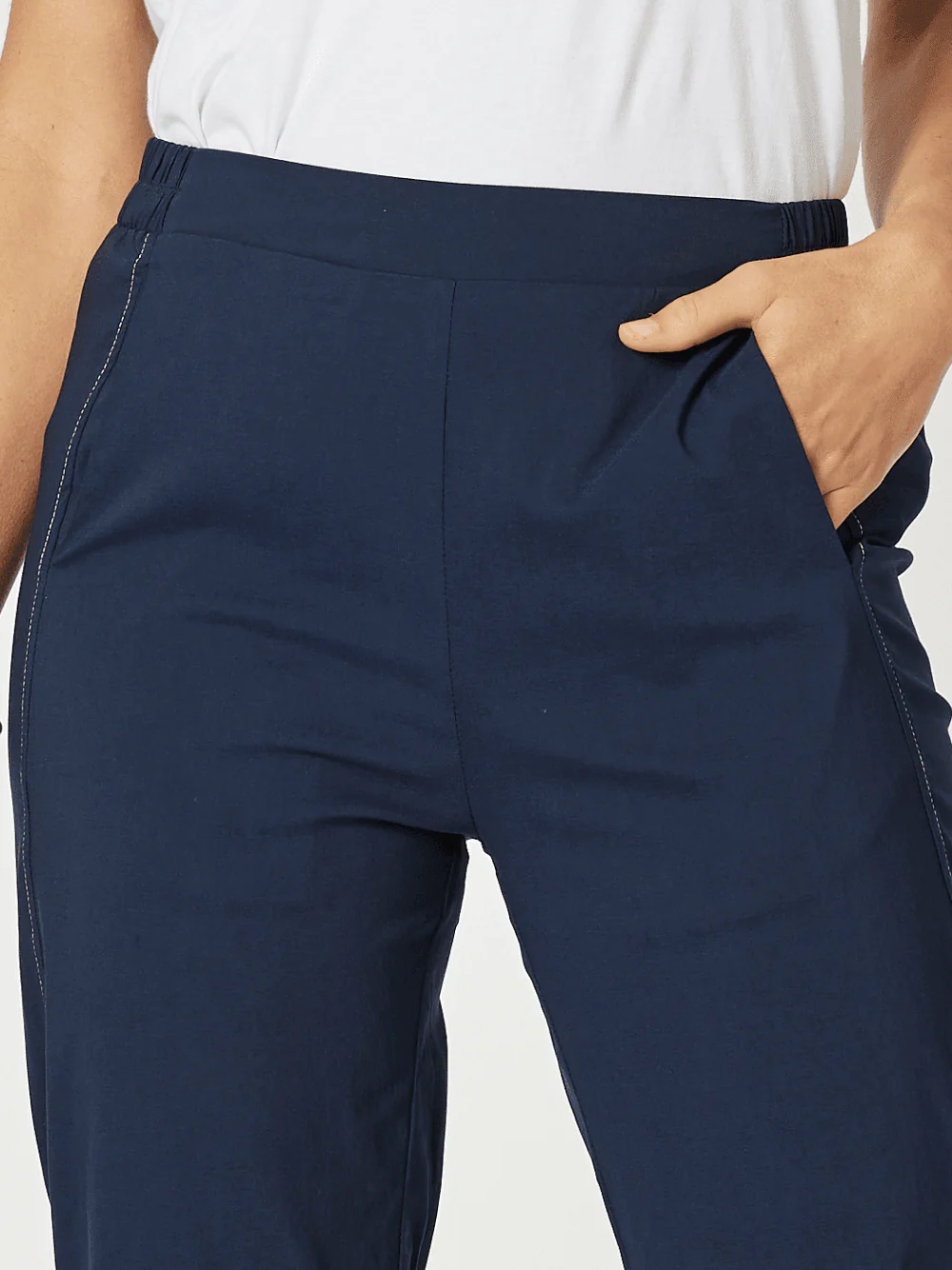 Parachute Stitch Detail Pant - Navy - Image 5