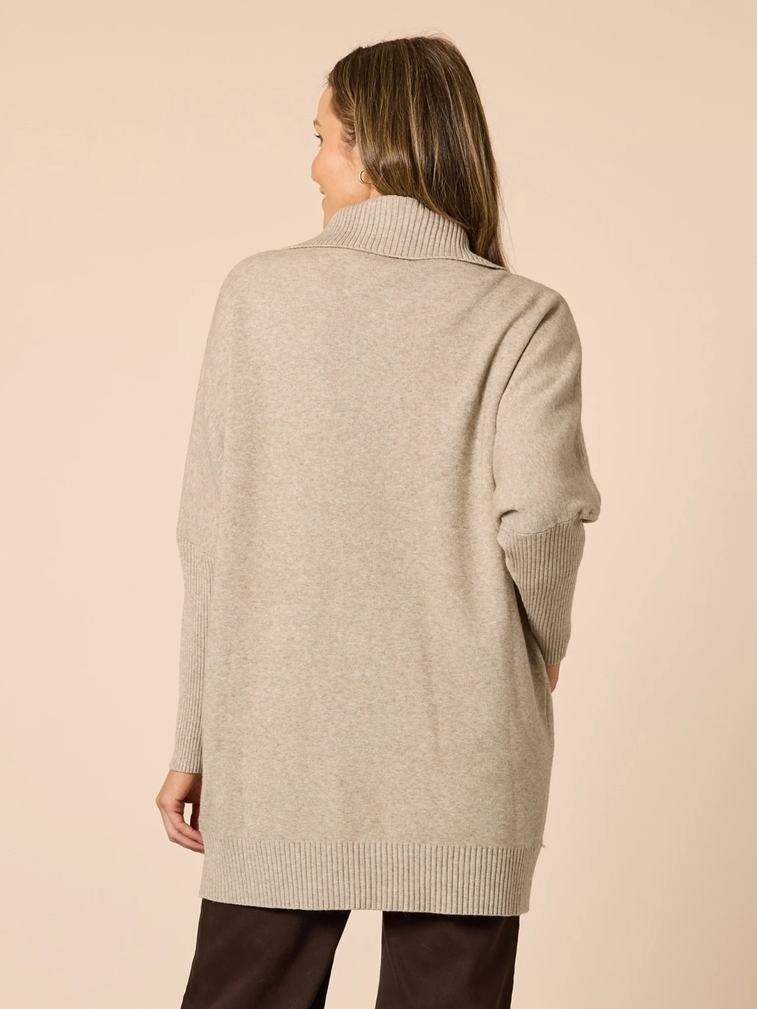Café Longline Cardigan - Latte - Image 3