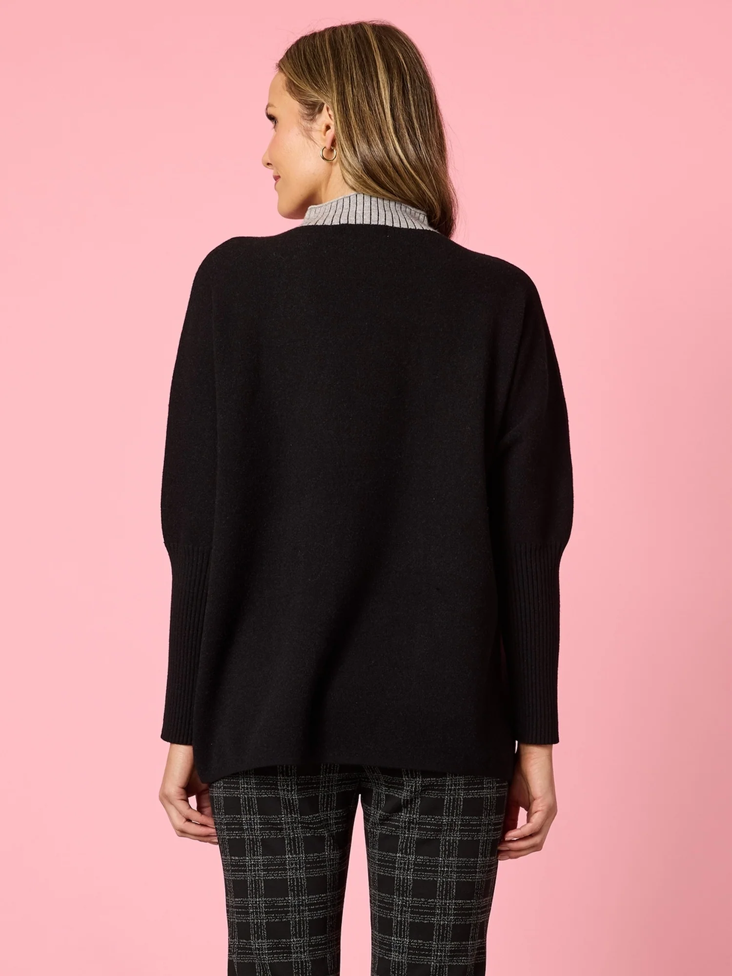 Cannes Spliced Knit - Black/Grey - Image 4