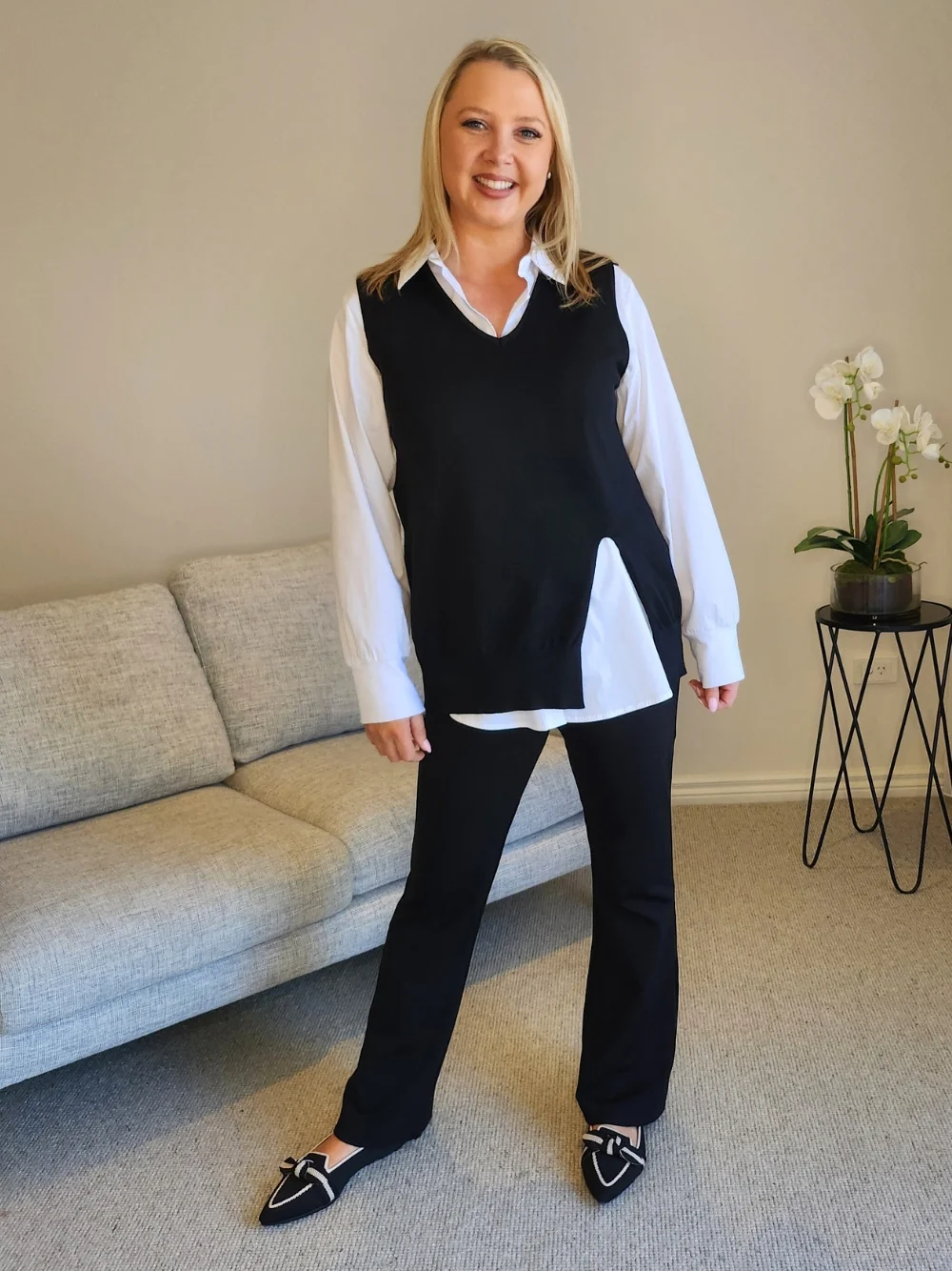 Carla Flare Pant - Black - Image 2
