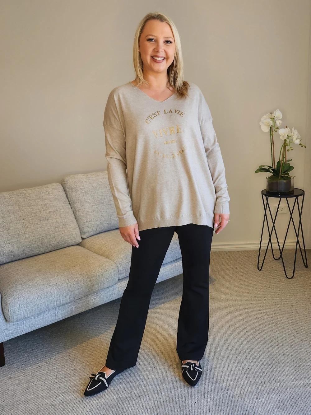 Carla Flare Pant - Black - Image 4