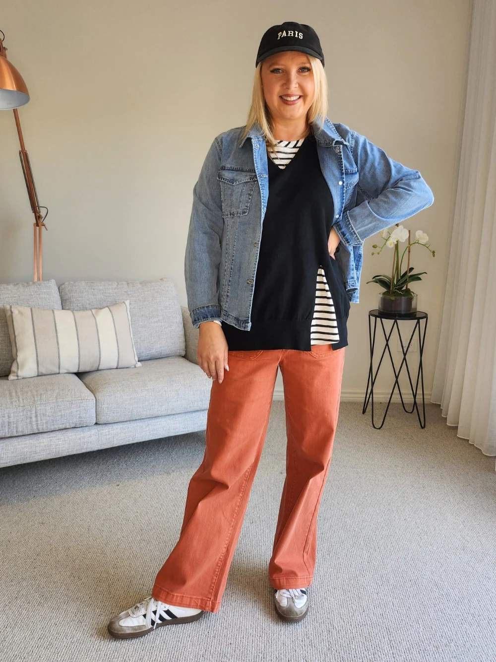 Carpenter Stretch Wide Leg Pull On Denim Jean - Fig - Image 3