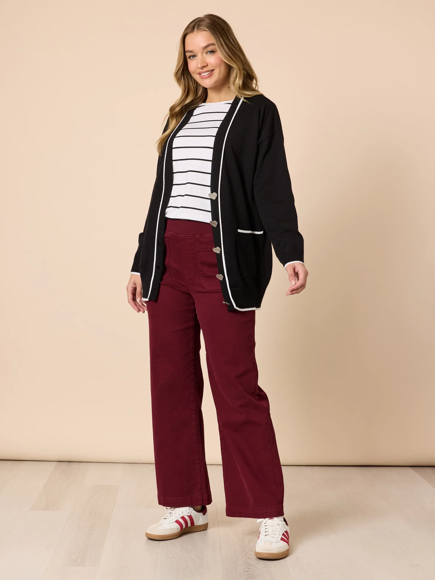 Carpenter Stretch Wide Leg Pull On Denim Jean - Shiraz - Image 7