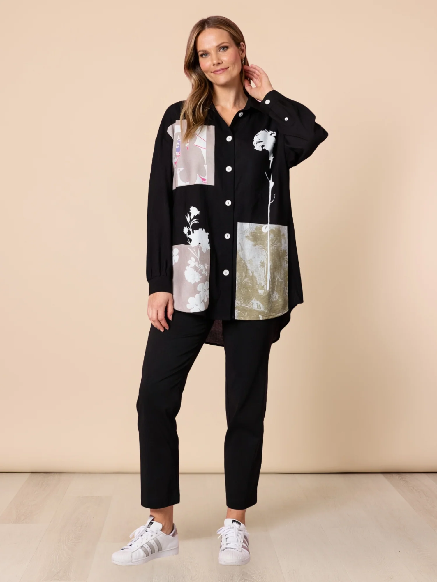 Celine Floral Print Shirt - Black - Image 3
