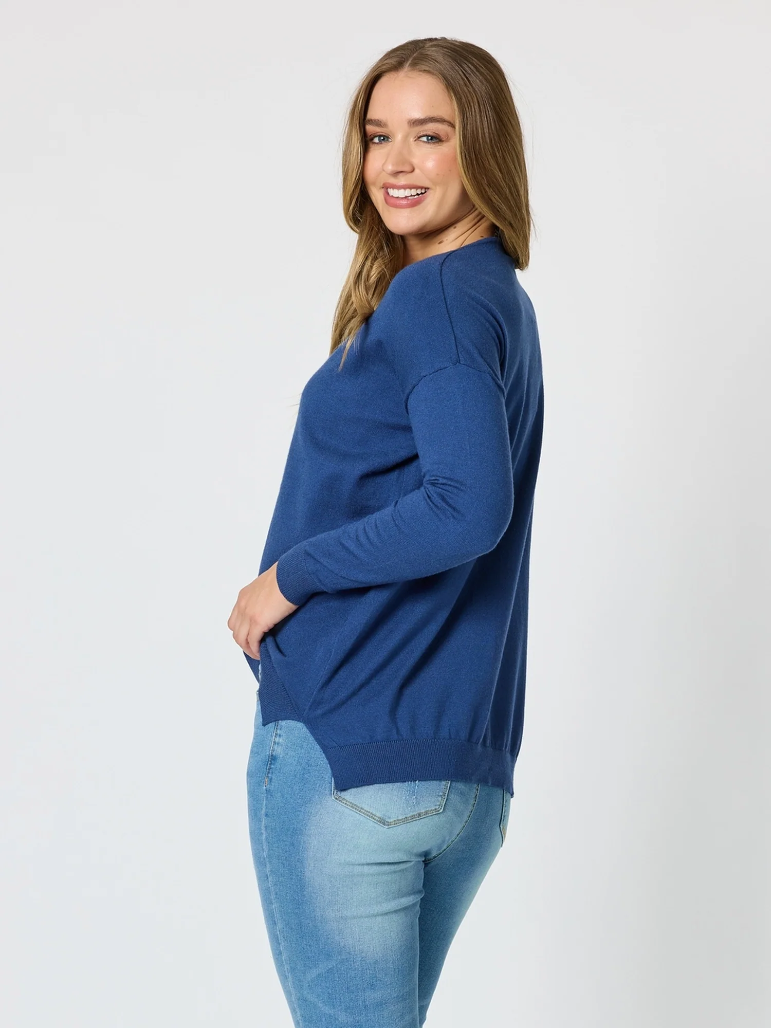 C'est La Vie Knit Sweat- Indigo - Image 3
