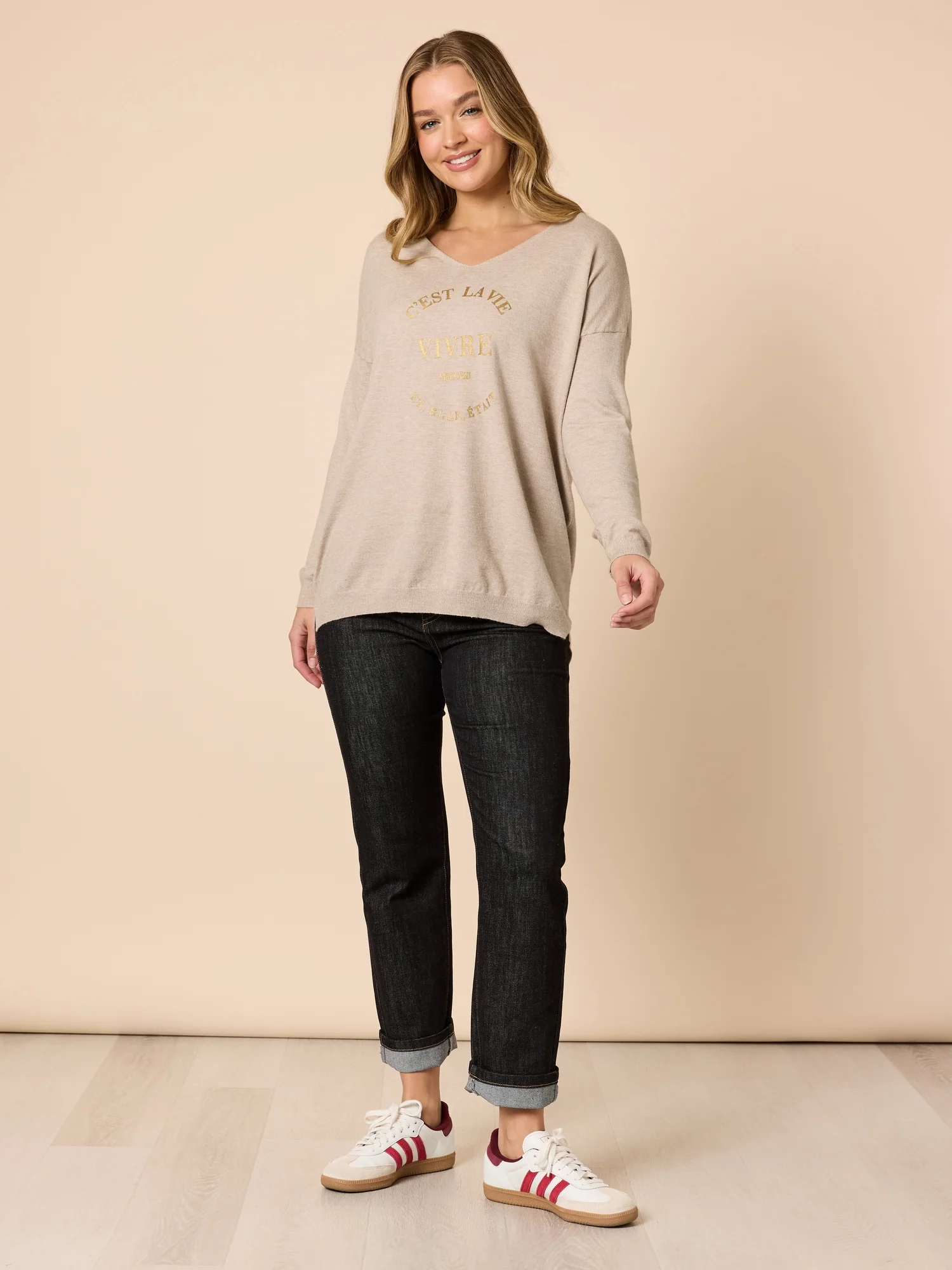 C'est La Vie Knit Sweat - Natural - Image 7