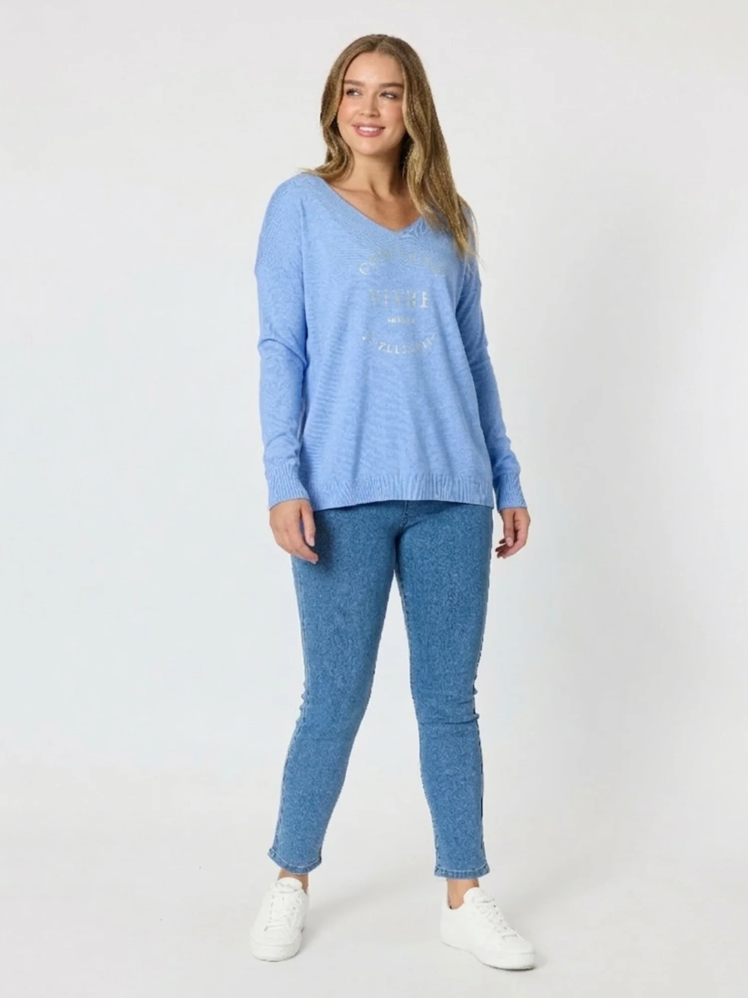C'est La Vie Knit Sweat - Sky Blue - Image 6