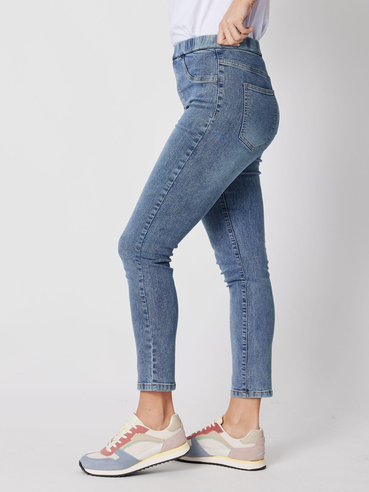 Charlotte Mid Rise Pull On Jean - Denim - Image 3