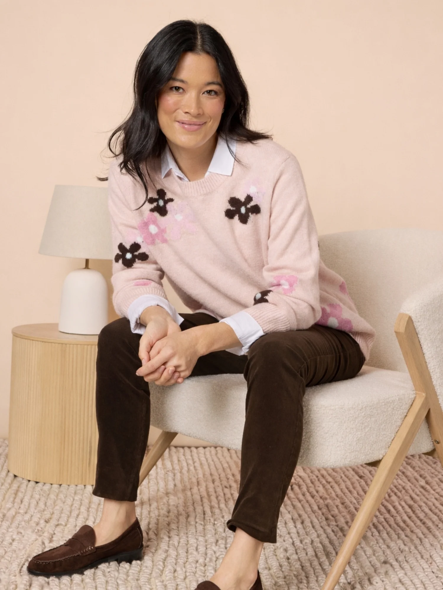 Chelsea Flower Knit - Floral Blush