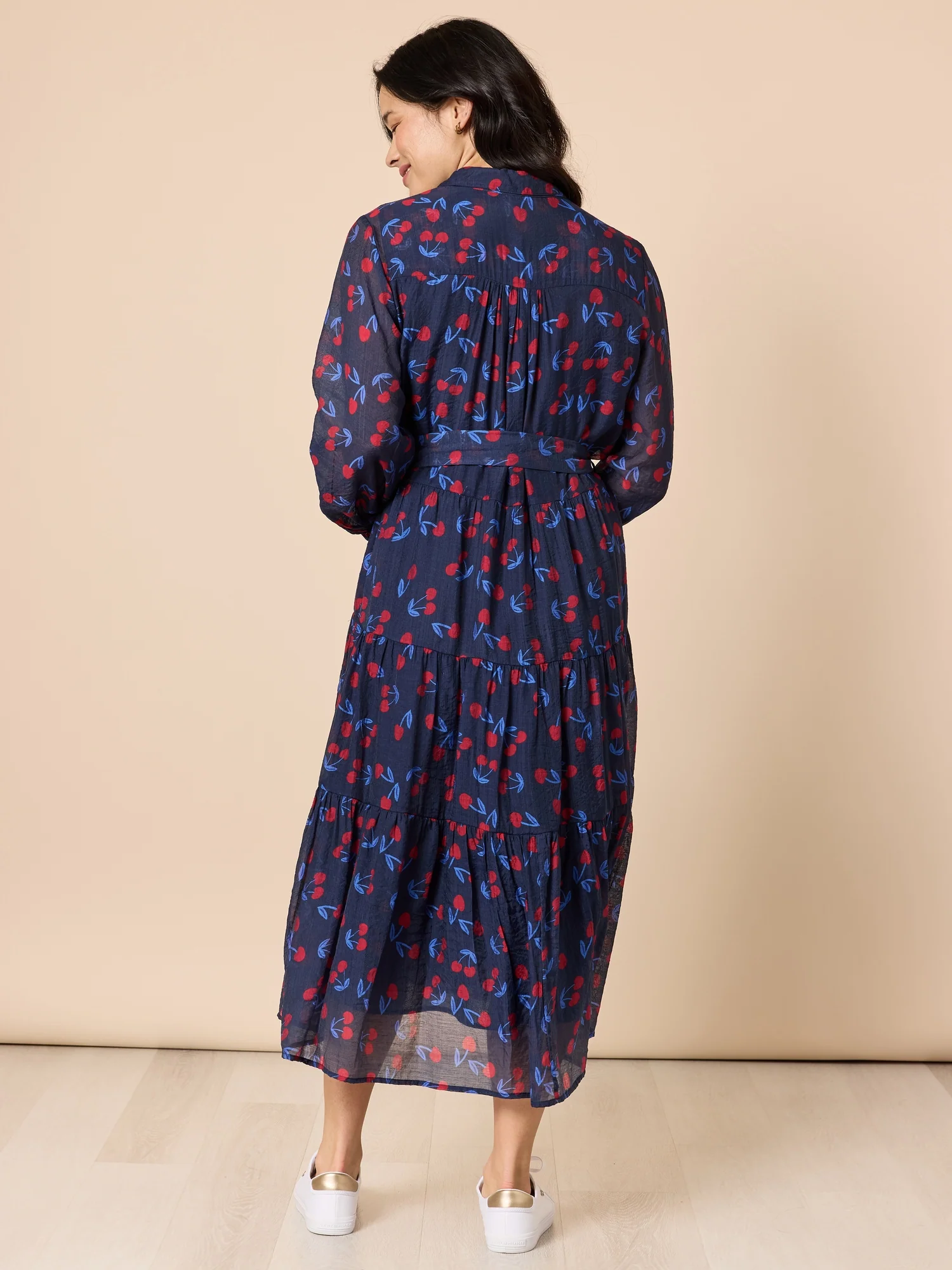 Cherry Delight Print Dress - Navy/Red - Image 4