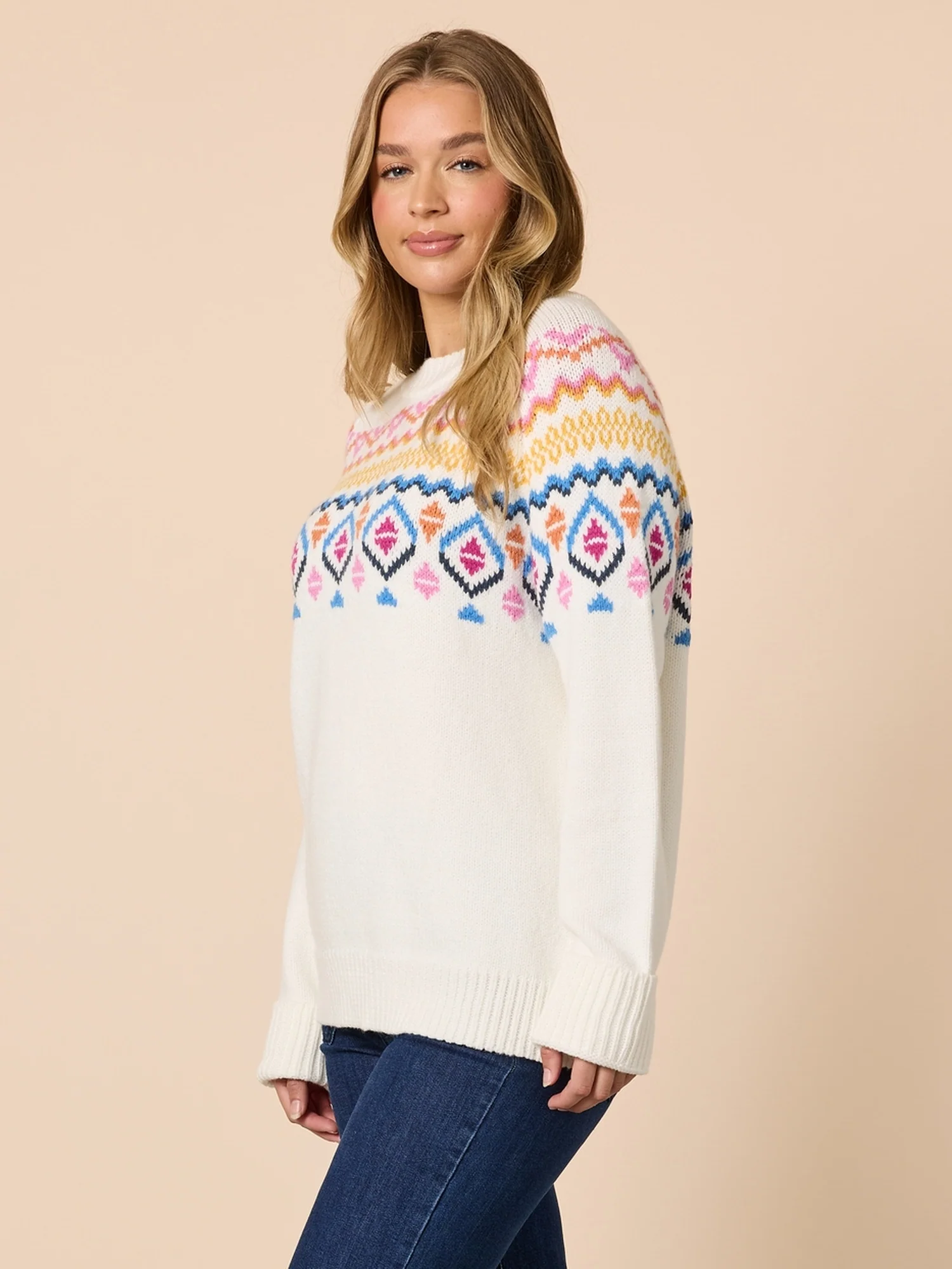 Chevalier Print Knit - Ivory Multi - Image 3