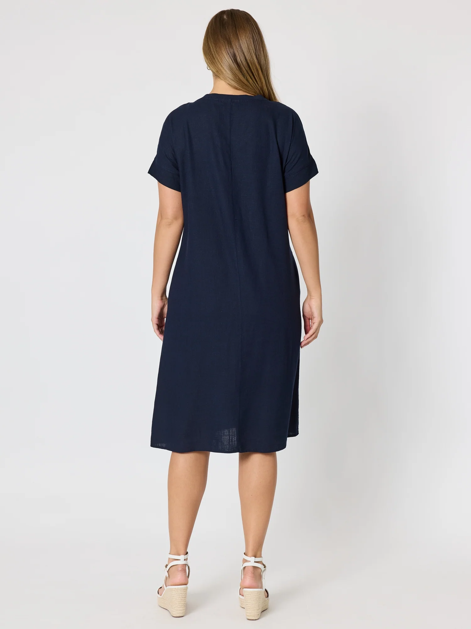 Circle on Circle Dress - Navy - Image 7