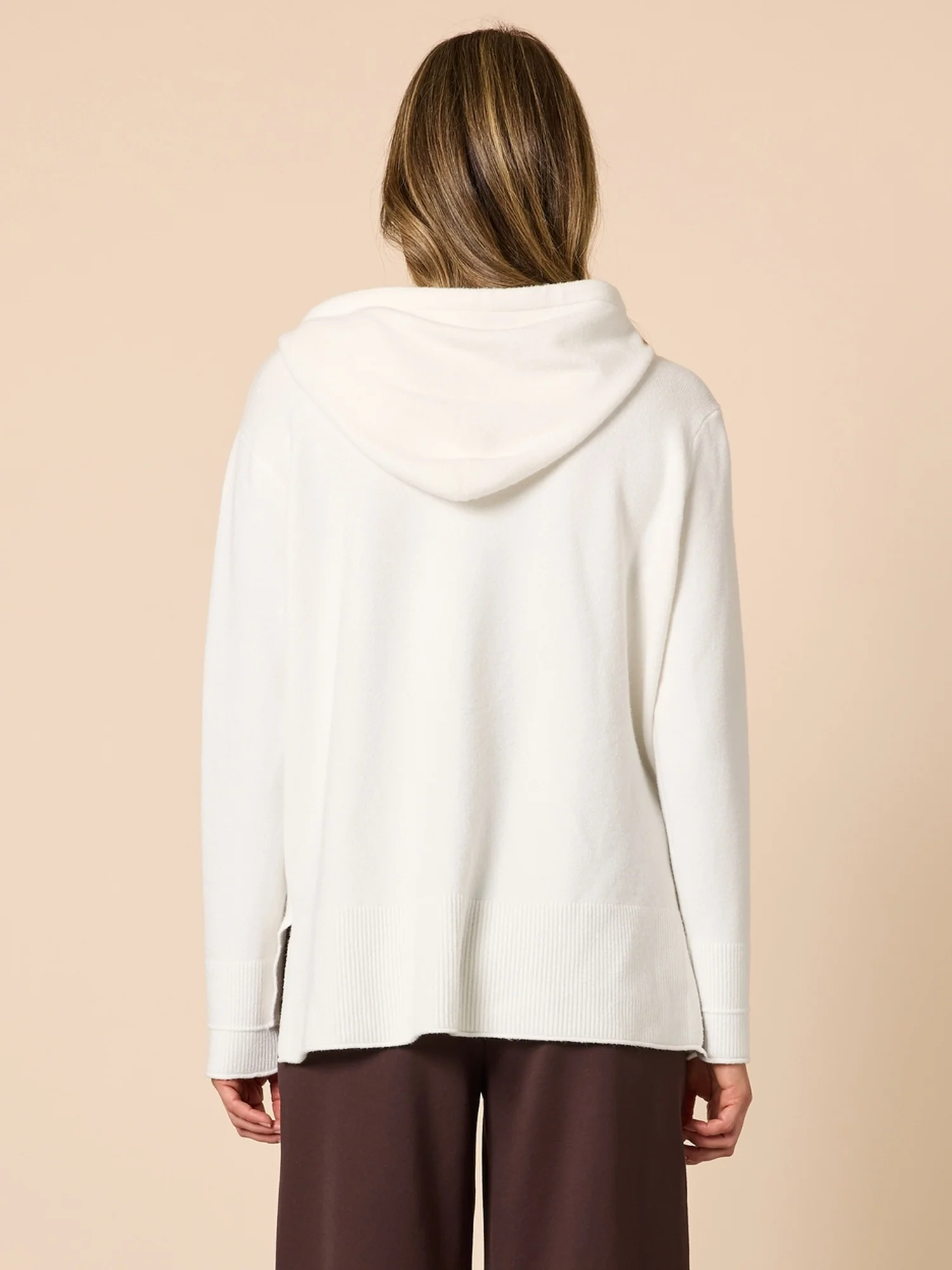Cirque Hooded Spot Diamante Knit - Winter White - Image 4