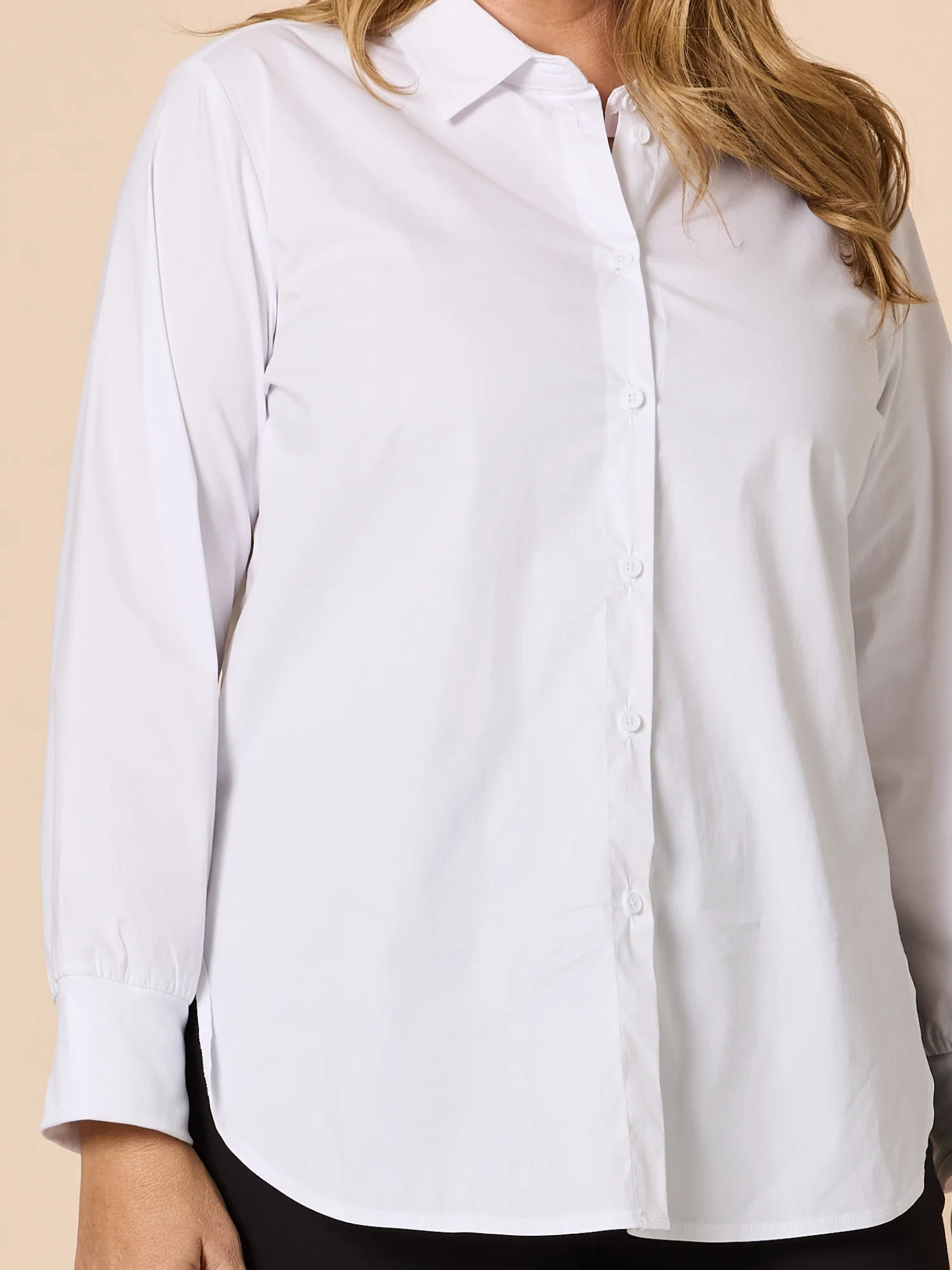 City Rib Cuff Shirt - White - Image 5